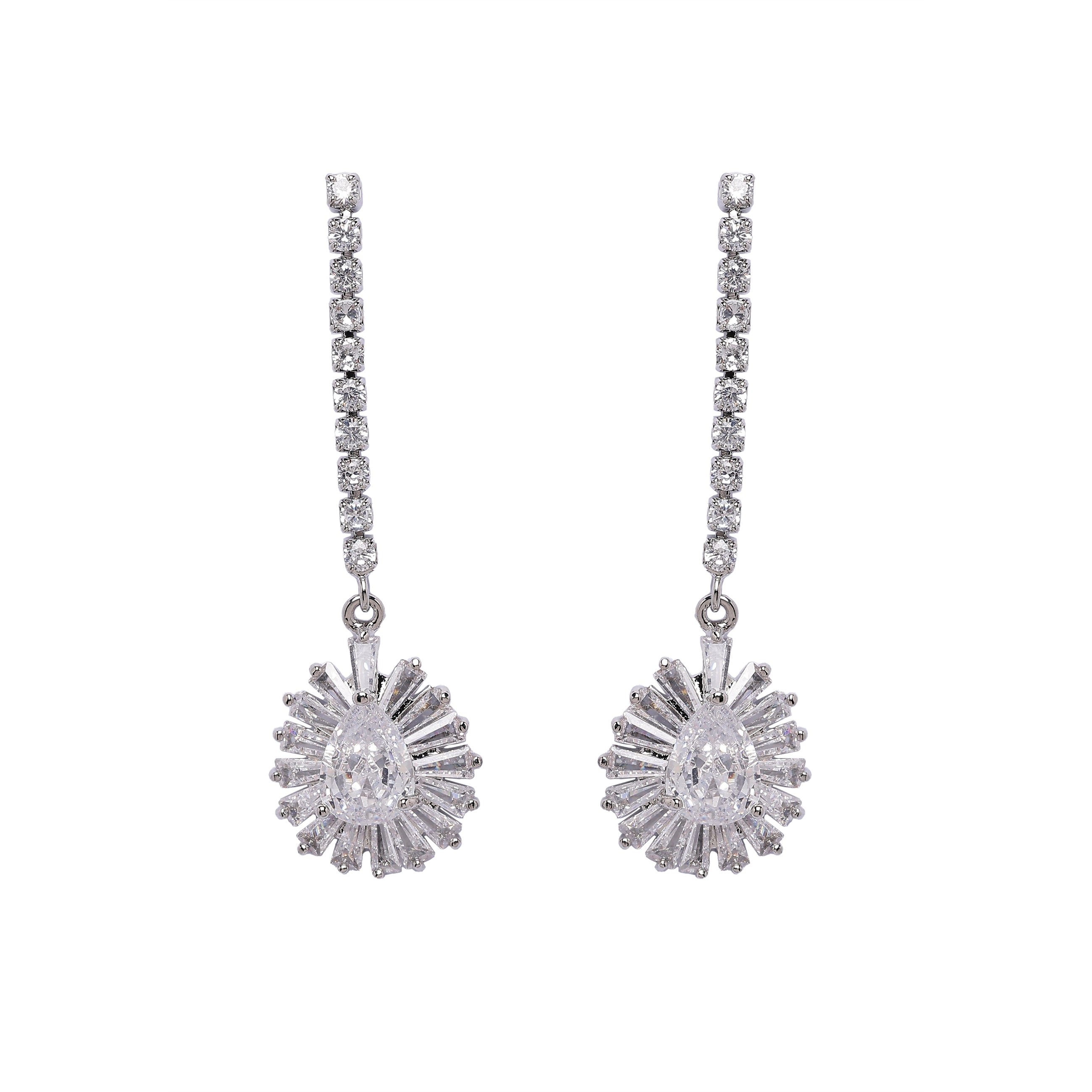 AGP PARIS Womens Sparkling Sunshine Drop Earrings