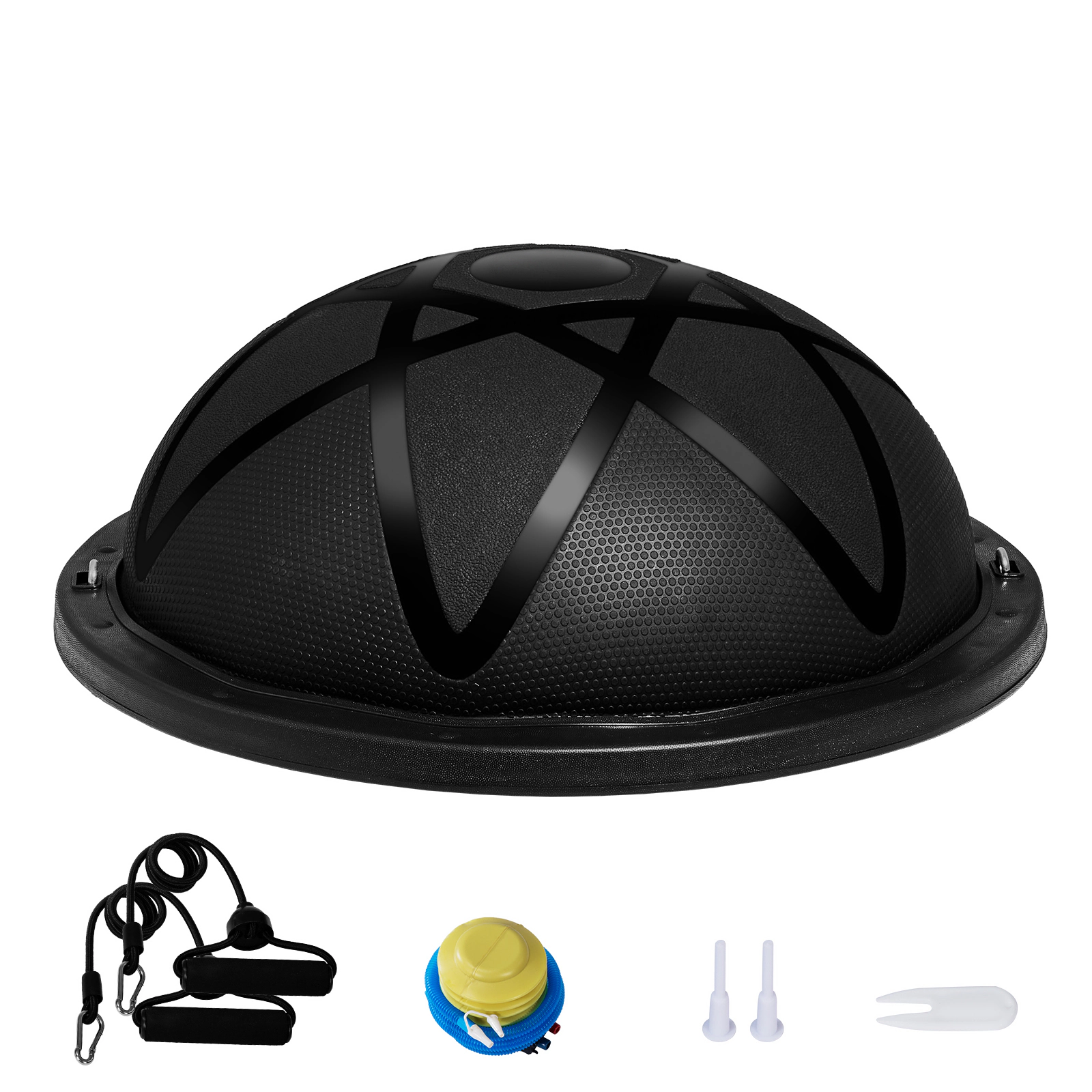 HONGGE Half Exercise Ball Trainer 23 inch Balance 660 lbs Capacity Stability Yoga with
