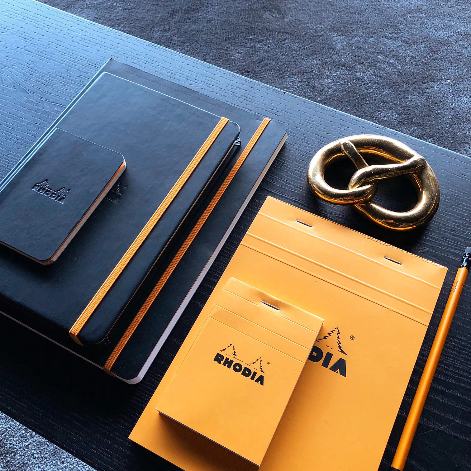 Rhodia Staplebound Lined Notepad - 4 x 6 in, 80 Sheets, Orange Cover