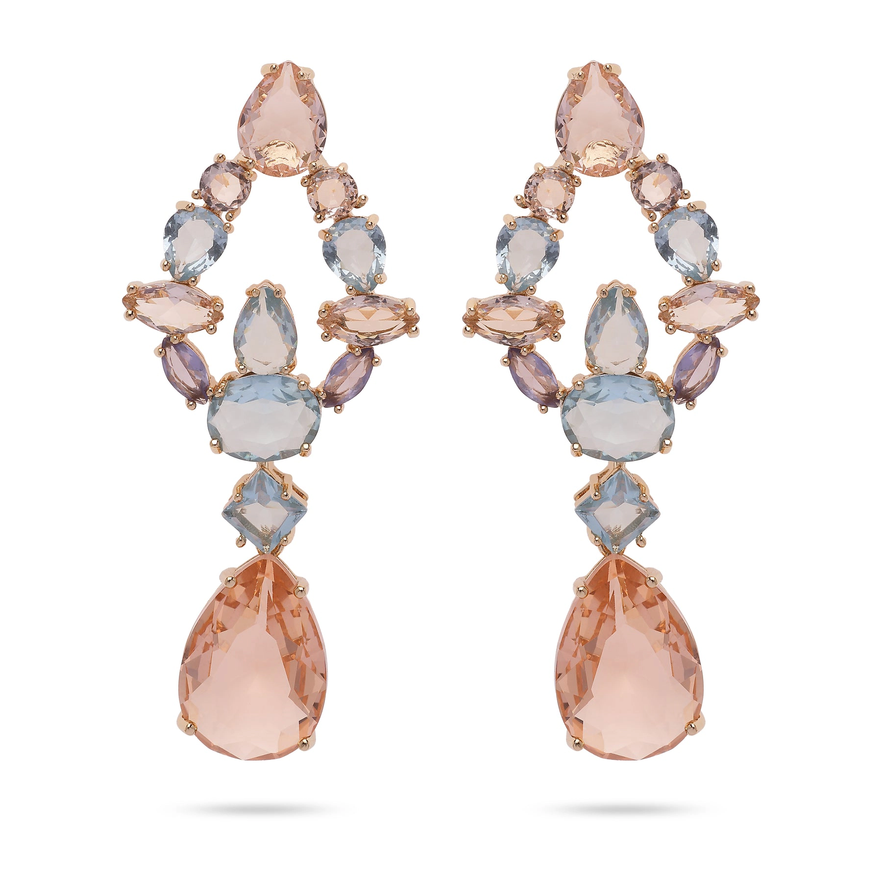 AGP PARIS Womens Beautiful Champagne Drop Earrings