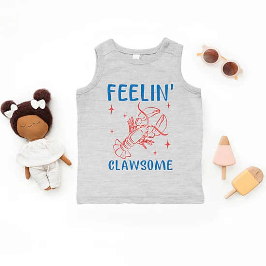 The Juniper Shop - Feelin' Clawsome Lobster - Toddler Graphic Tank