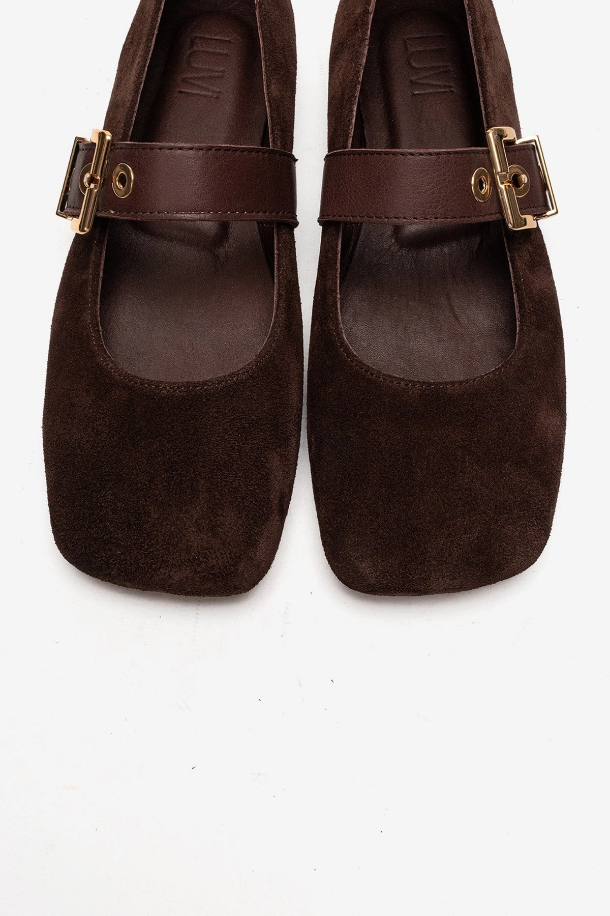 Forever & Always Womens Jonas Leather Ballet Flat