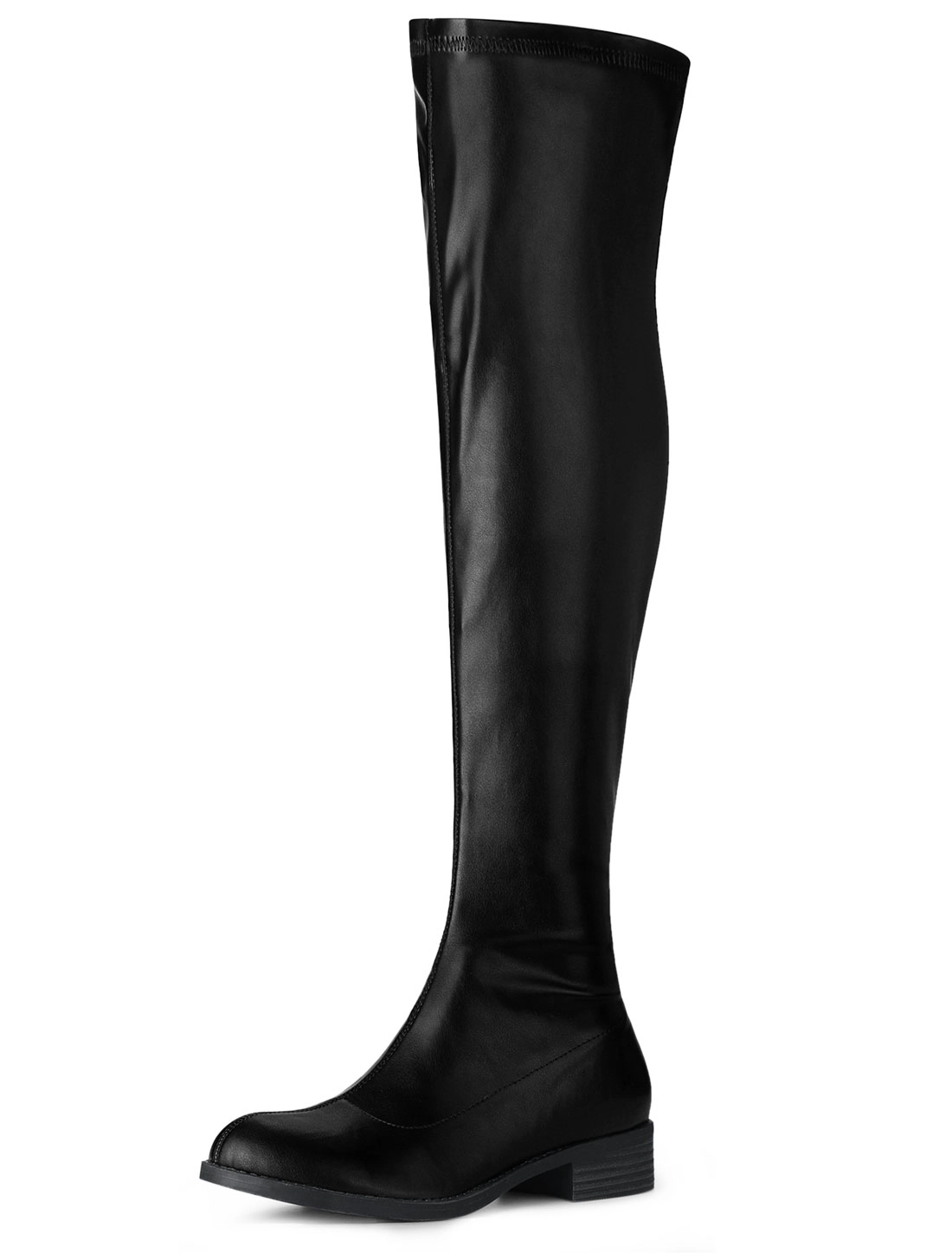 BLISSFUL STEP Women's Thigh High Block Heel Over the Knee Boots