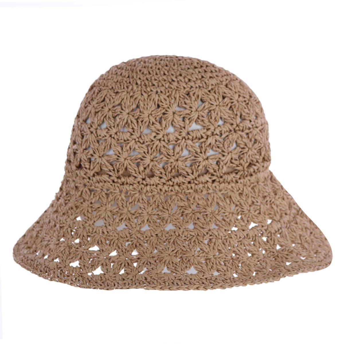 CTM Women's Straw Braided Bucket Hat
