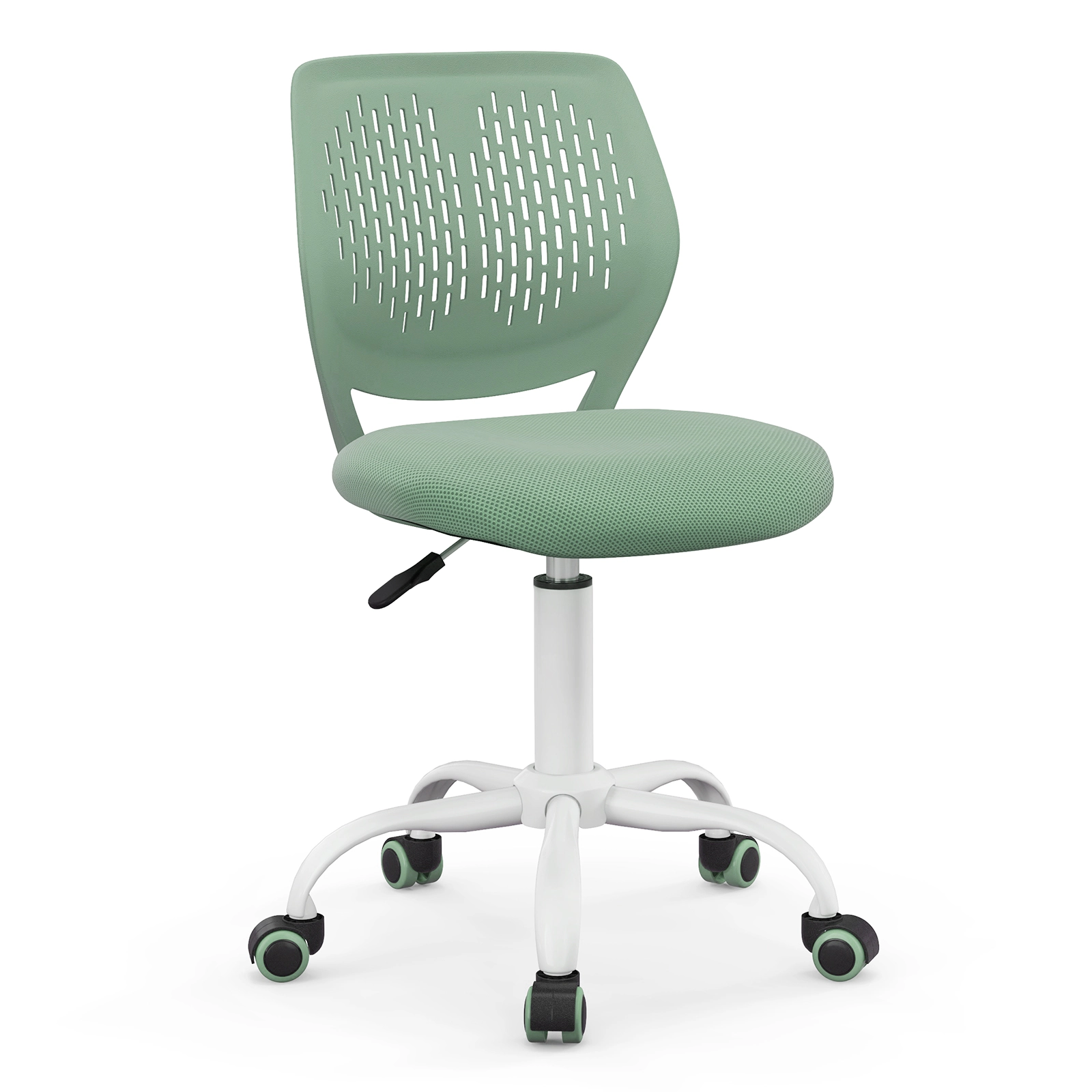 SUGIFT Ergonomic Mesh Children Study Chair with Adjustable Height 250-lb Capacity 16.5-21-in Seat 19.5-in Base Green