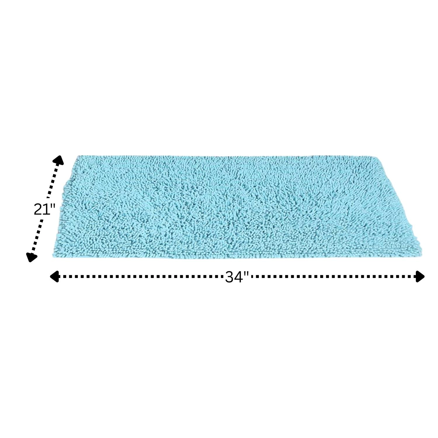 Knightsbridge Chenille Shaggy 220 GSF Non Skid Back Bath Rug
