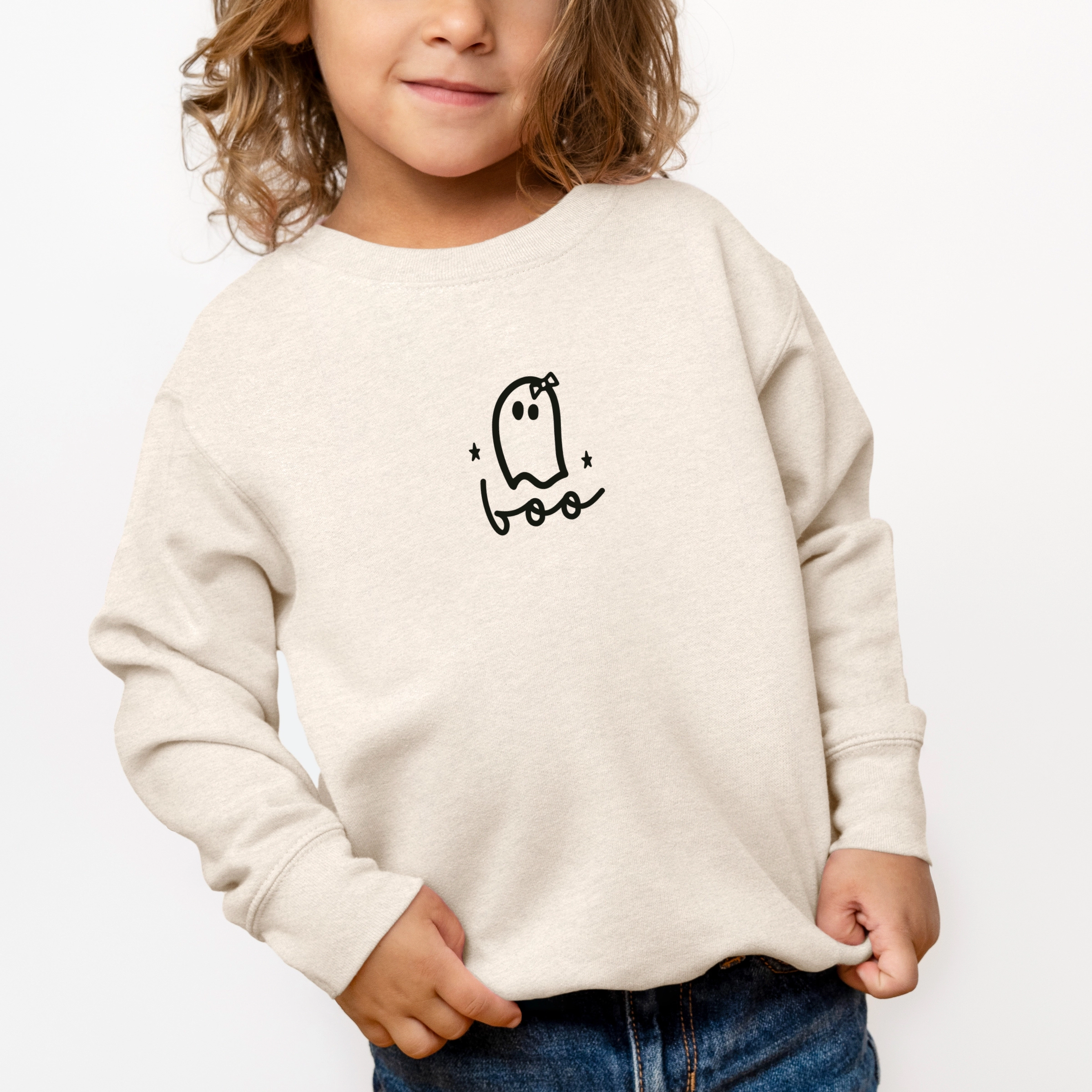 The Juniper Shop - Toddler Graphic Sweatshirt Boo Cute Ghost
