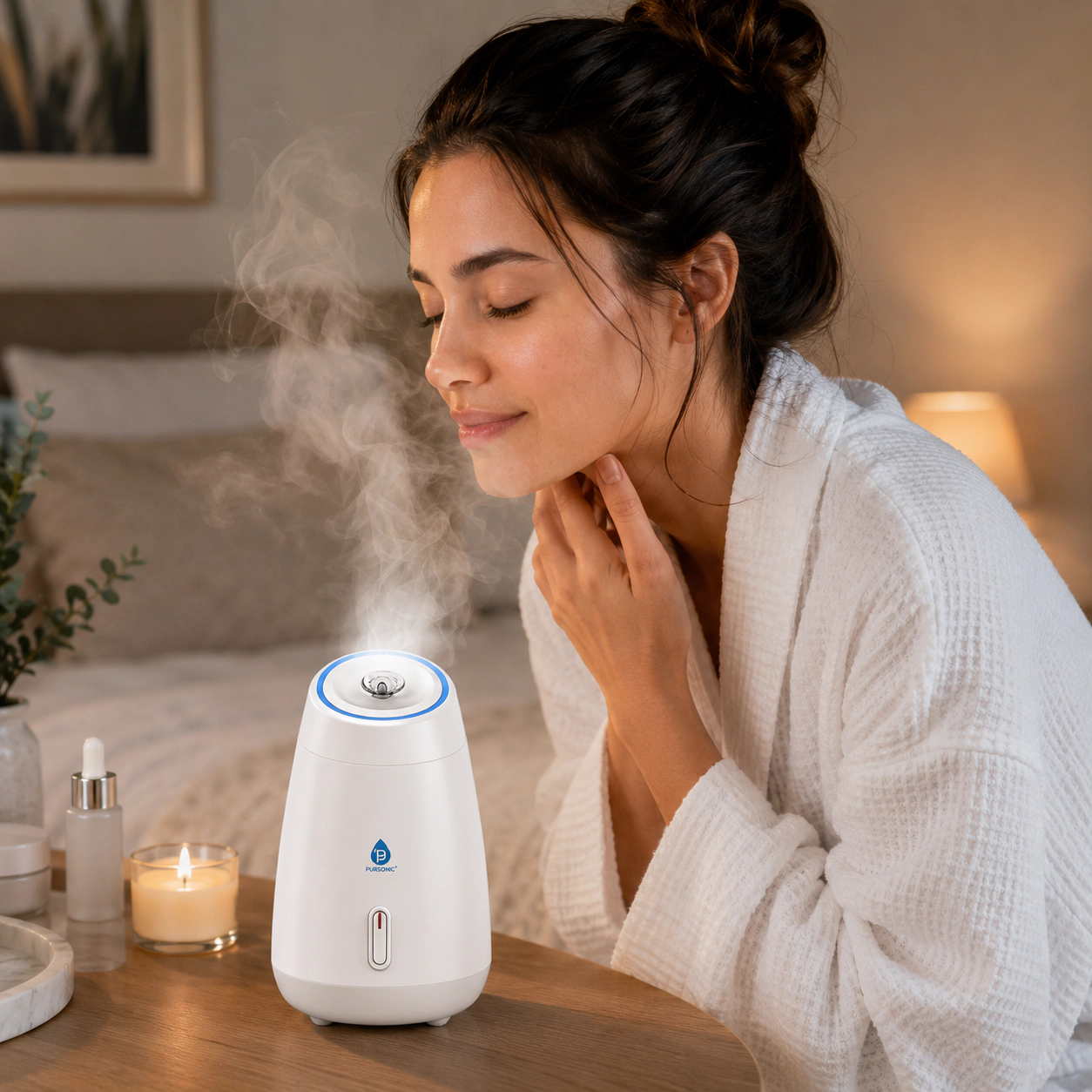 Pursonic Unisex Spa & Beauty Bundle – Facial Steamer & 7-in-1 LED Light Therapy Device
