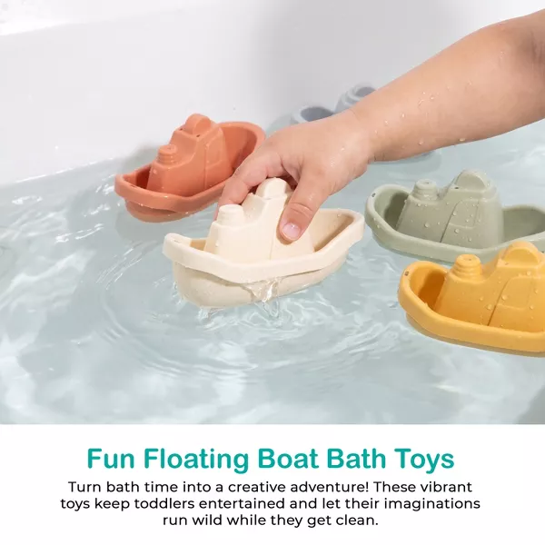 Sperric Floating Boats Bath Toys for Babies & Toddlers, Bath Toy Set for Kids, Mold-Free Water Table Toys, Educational