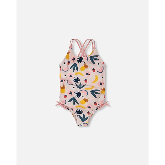 Deux par Deux Girls One-Piece Swimsuit Printed Fruits