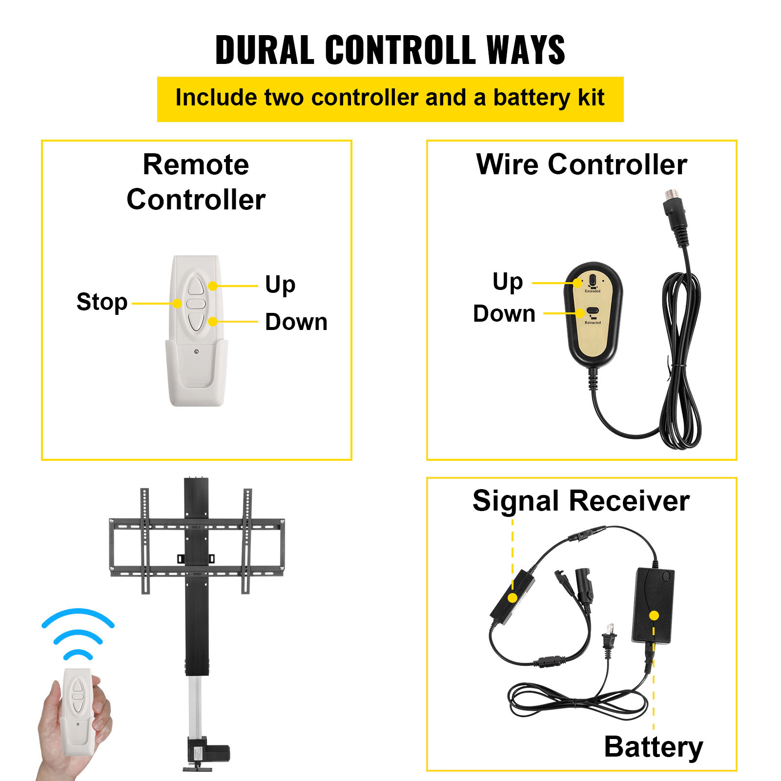HONGGE Height Adjustable TV Remote