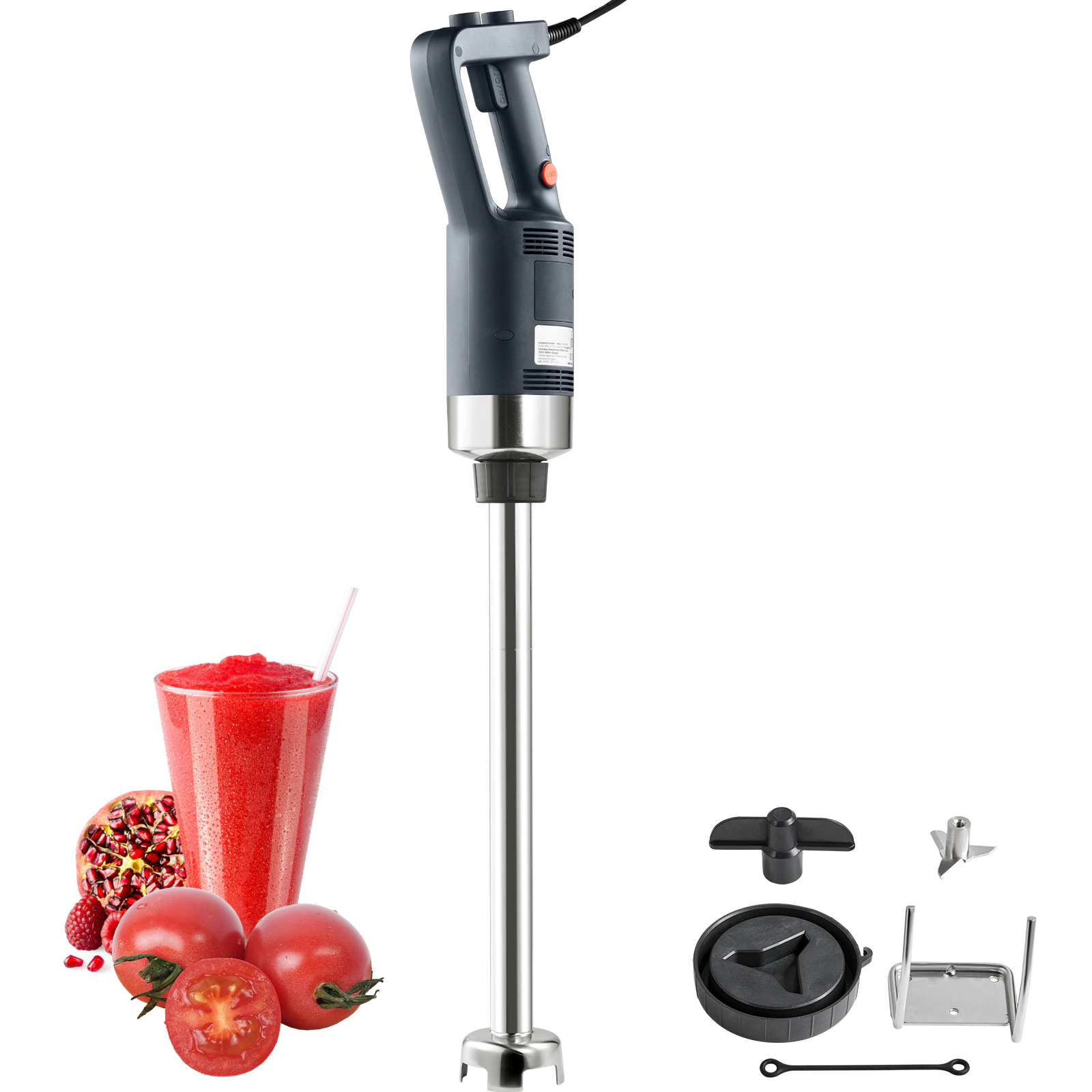HONGGE Commercial Immersion Blender 750W Heavy Duty Hand Mixer Variable Speed Kitchen Stick with 304 Stainless