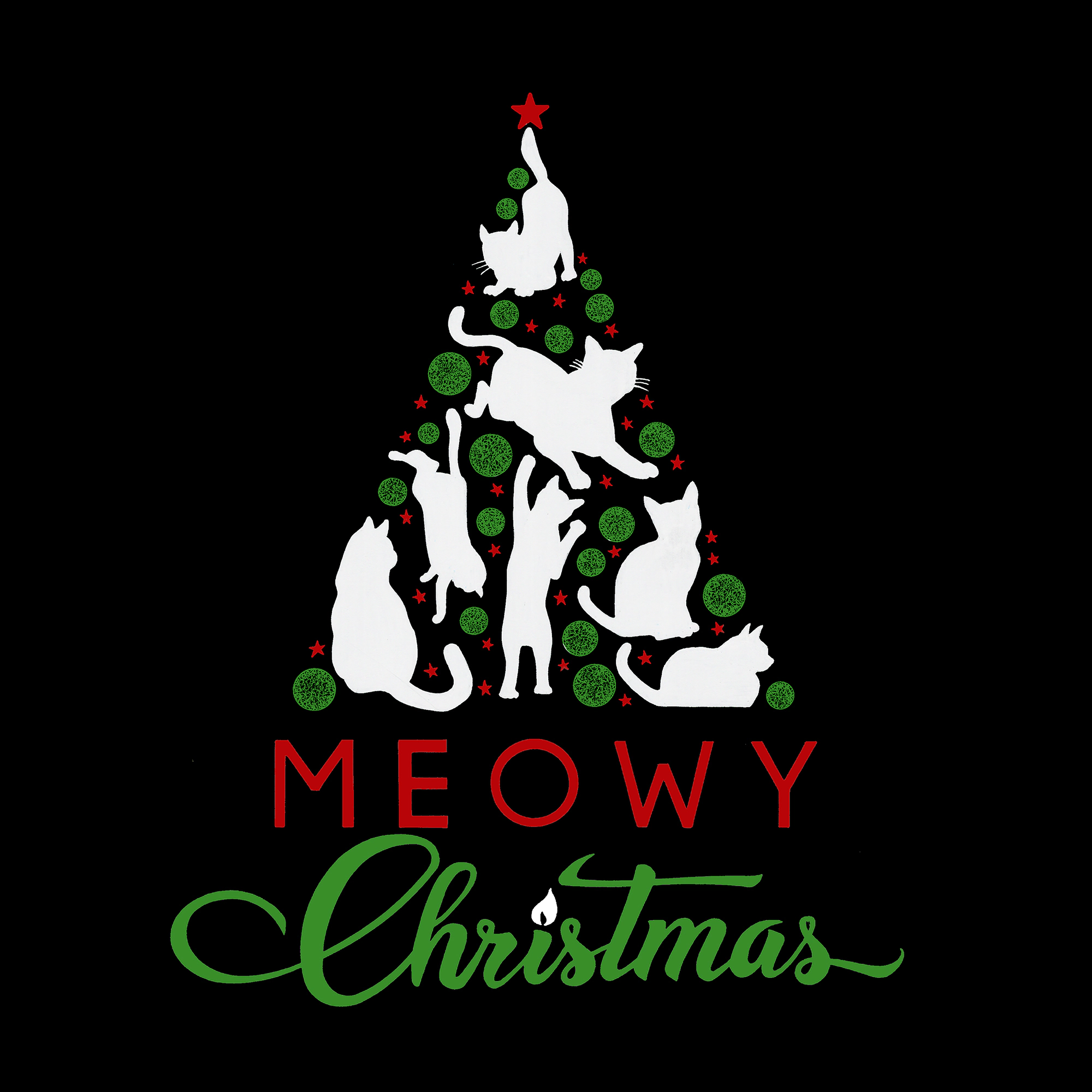 LA Pop Art Meowy Christmas Tree