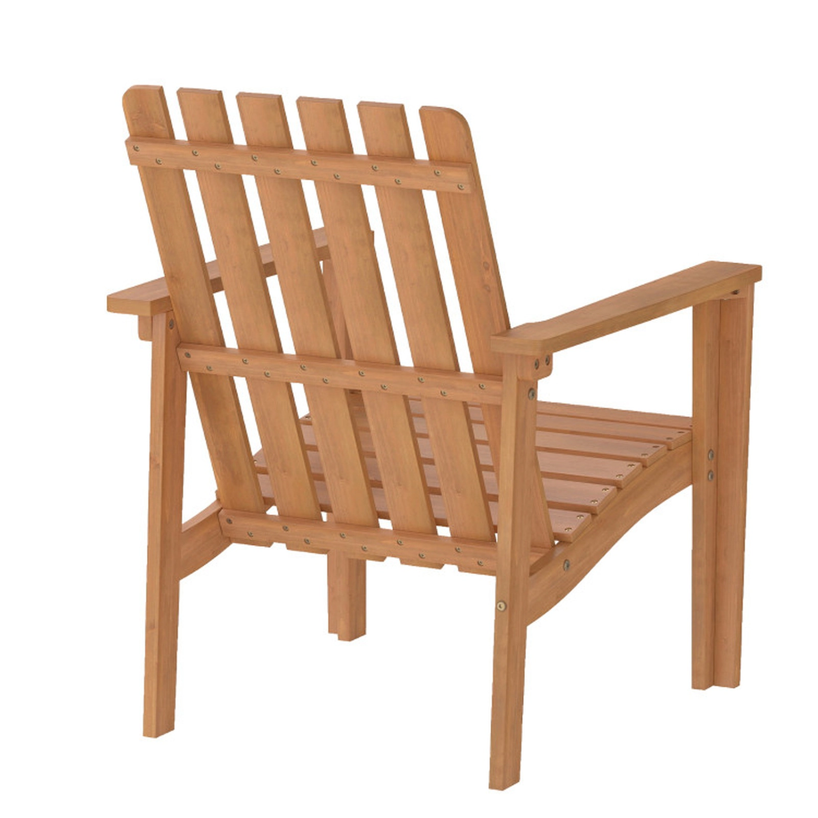 SUGIFT Natural Acacia Wood Adirondack Chair with Angled Backrest
