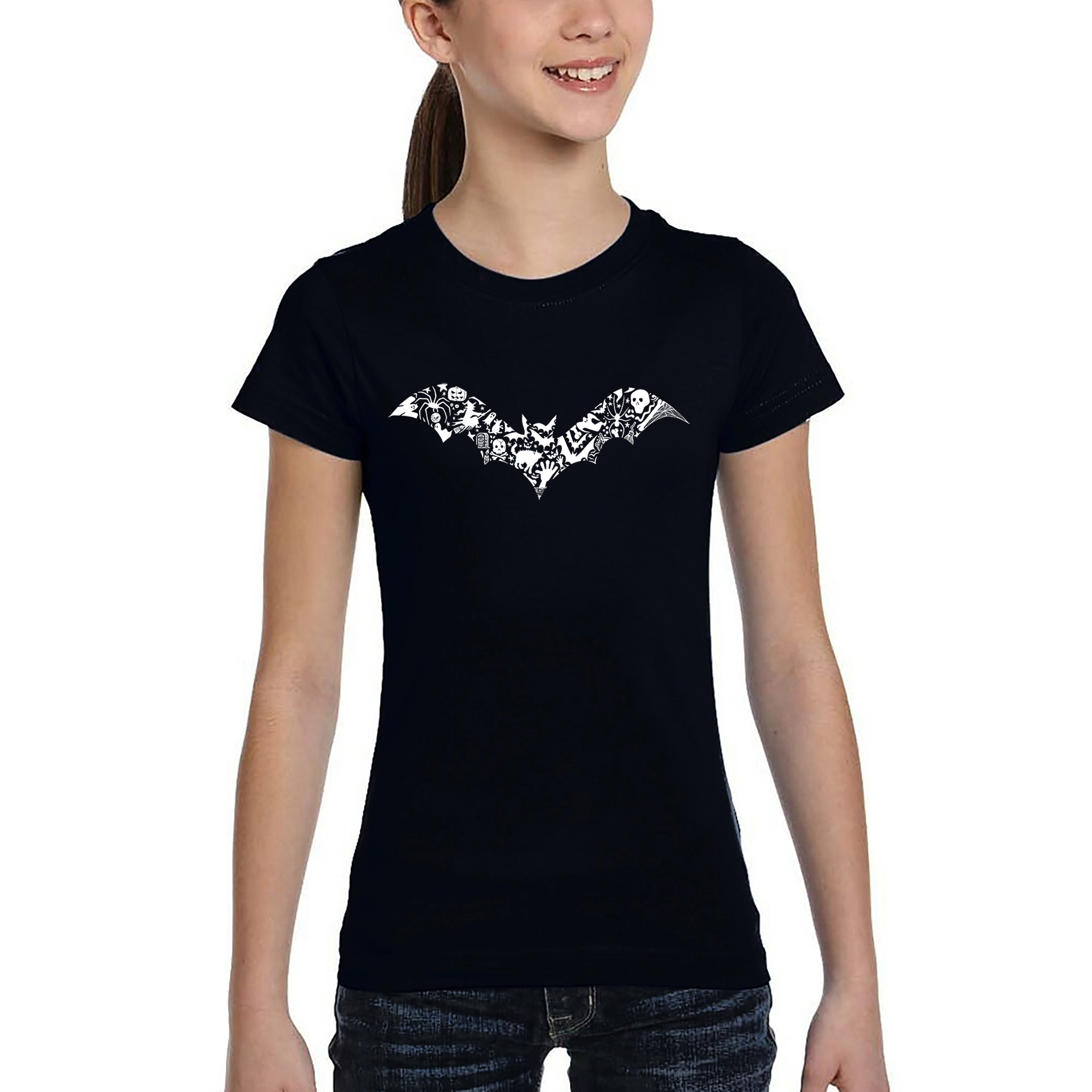 LA Pop Art Girls Word T-Shirt - Bat Pics