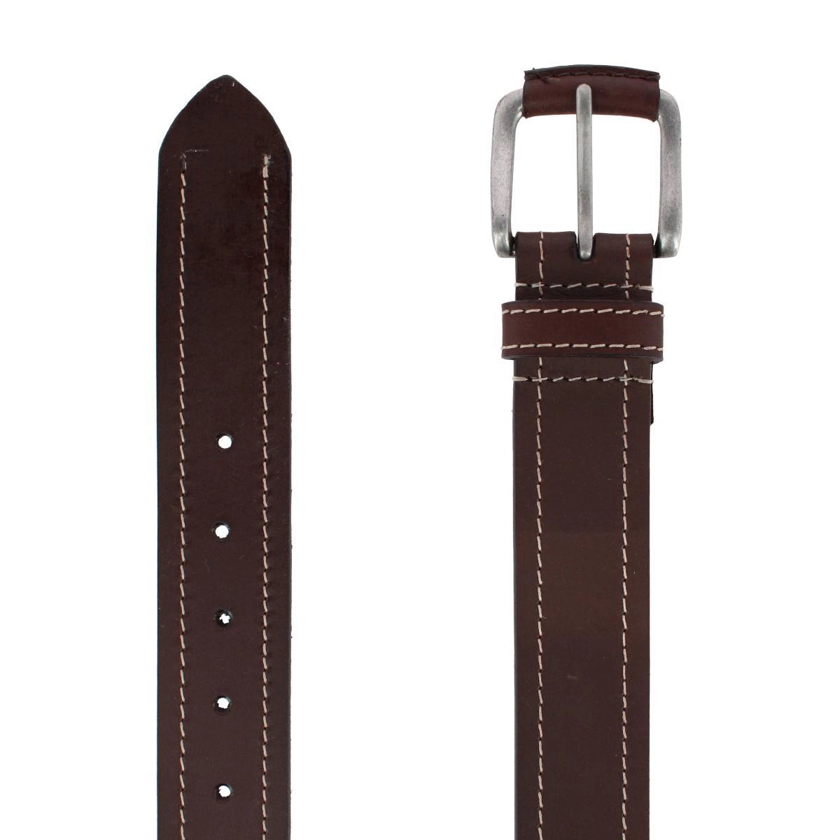 Stone Mountain Men's Big & Tall Contrast Stitch Leather Belt