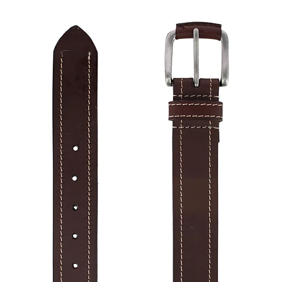 時計 Stone  belt brown Stone Mountain Men's Big & Tall Contrast Stitch Leather Belt