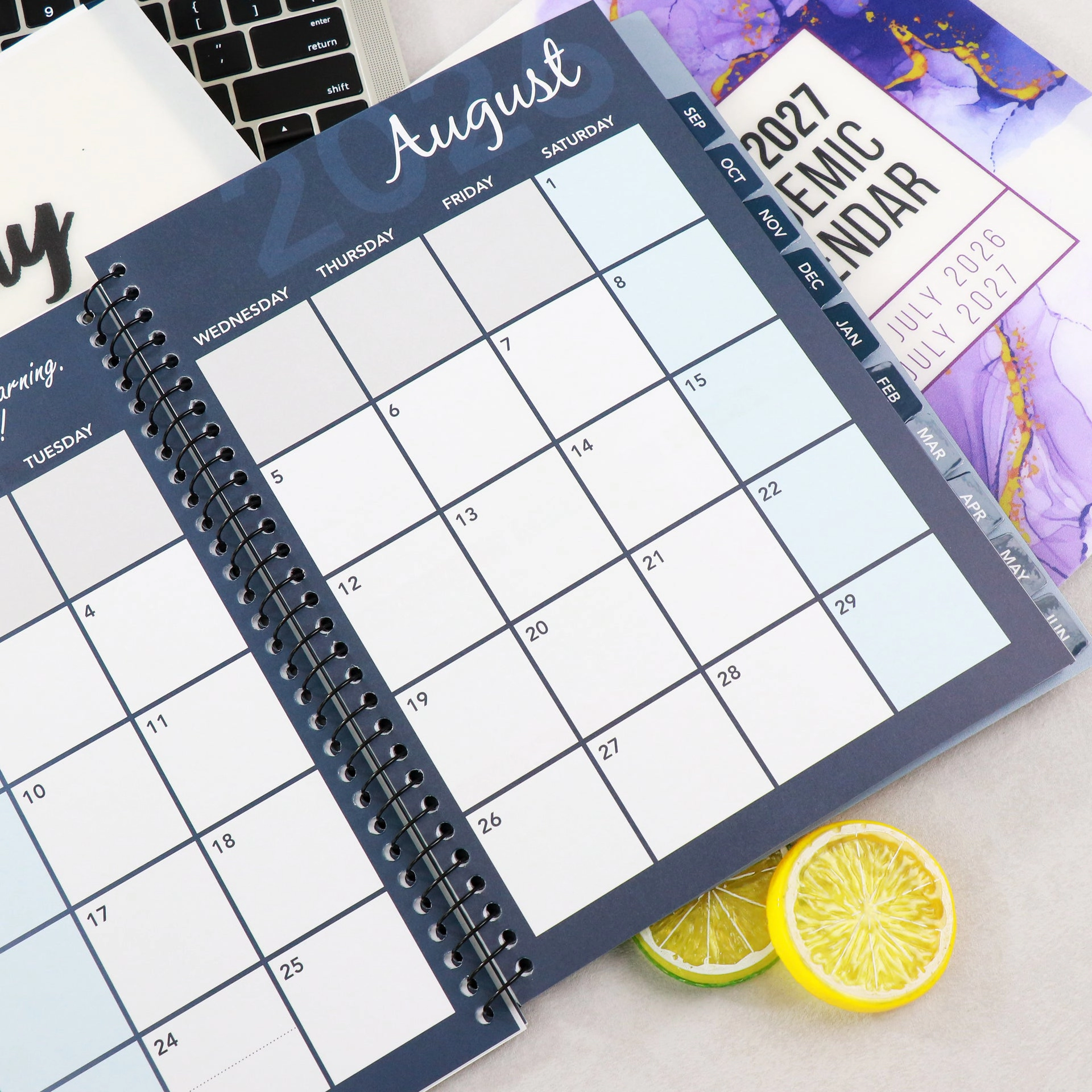 RE-FOCUS THE CREATIVE OFFICE 2026–2027 Academic Calendar, July–June Monthly and Weekly Planner with Time Slots