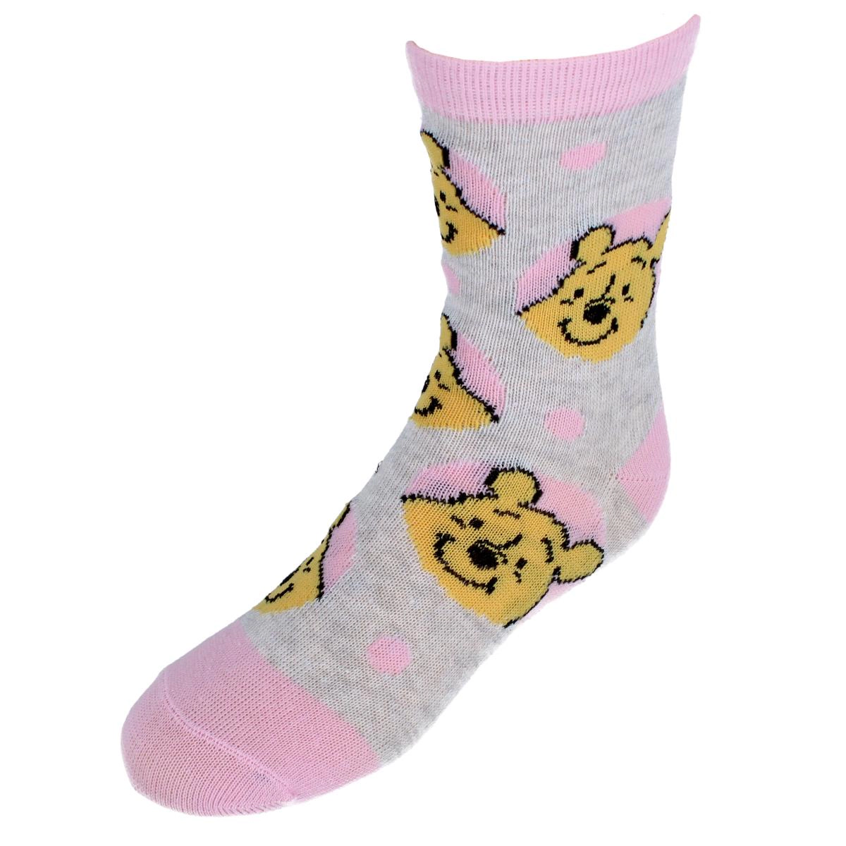 Textiel Trade Kid's Winnie the Pooh Fun Day Sneaker Socks (4 Pack)
