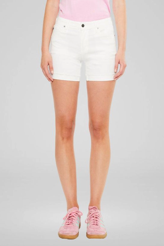 KanCan Women's Essentials Mid Rise Shorts Mina