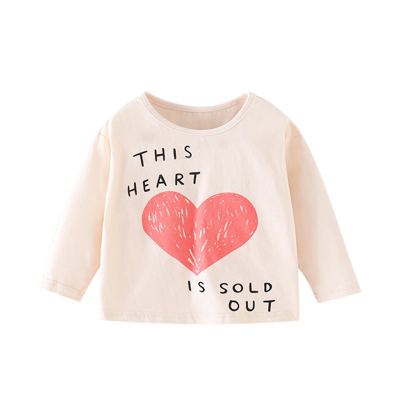 MyKids-USA Baby Girl Heart Pattern Long Sleeve Kids Valentine Day Shirt
