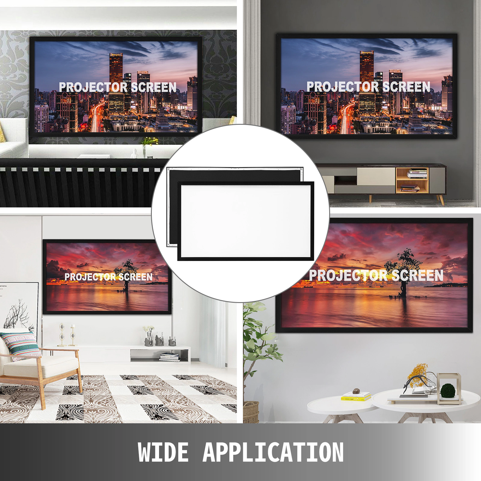HONGGE Big gonal 16:9 HD Projector Screen Home Theater Outdoor Use