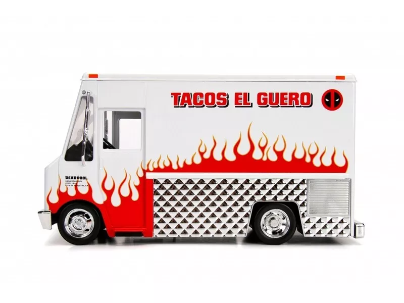 Jada Deadpool Taco Truck with Deadpool Diecast Figurine "Marvel" Series 1/24 Diecast Model by Jada