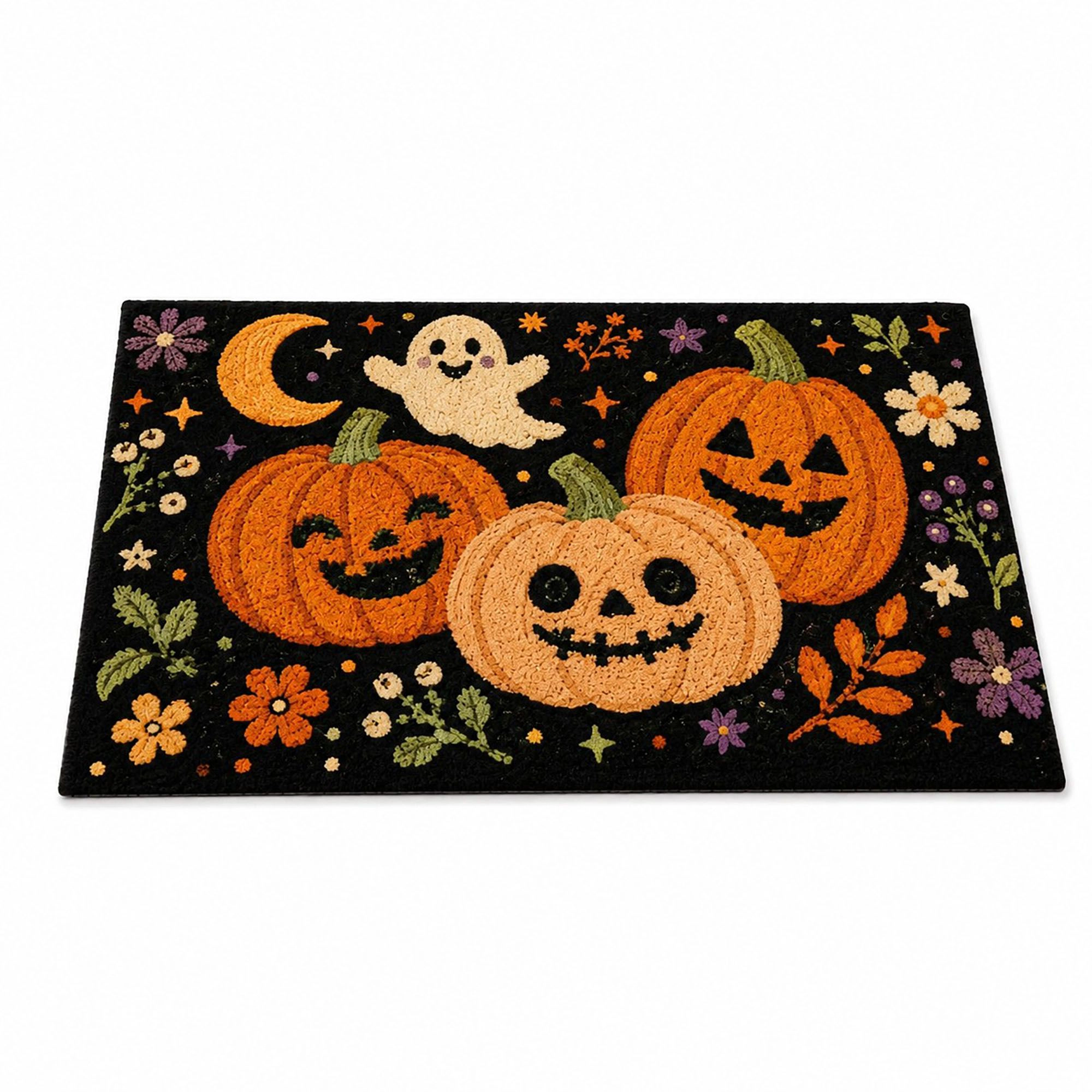 Alilang Fall Halloween Pumpkin Nonslip Entryway Doormat 19.7 x 31.5