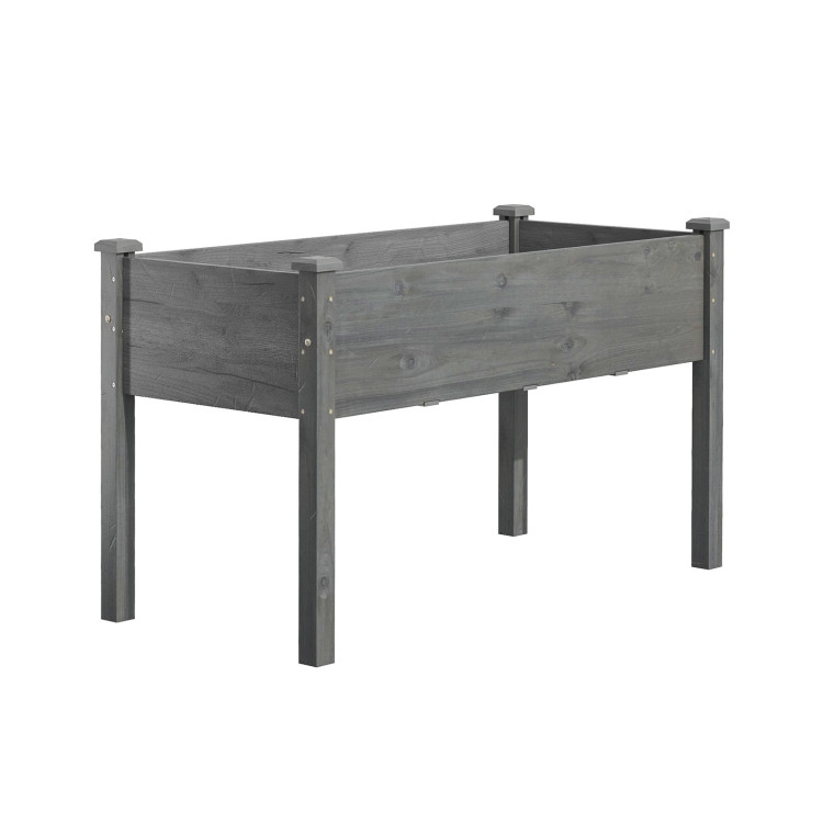 Hivvago Wooden Raised Vegetable Garden Bed Elevated Grow Vegetable Planter