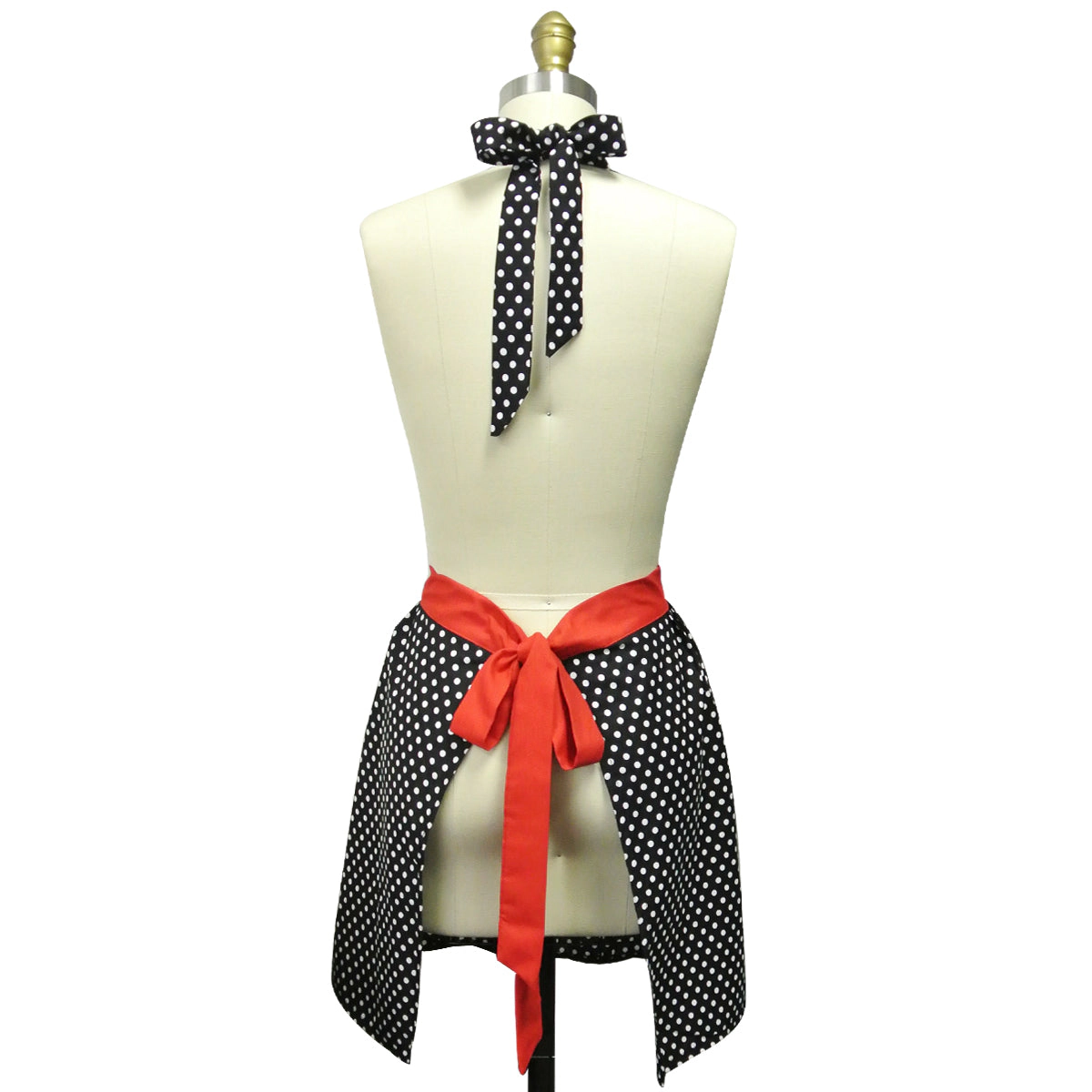 Wrapables Womens' Retro 50's Polka Dot Apron, Cosplay Apron, Halloween Costume Accessories