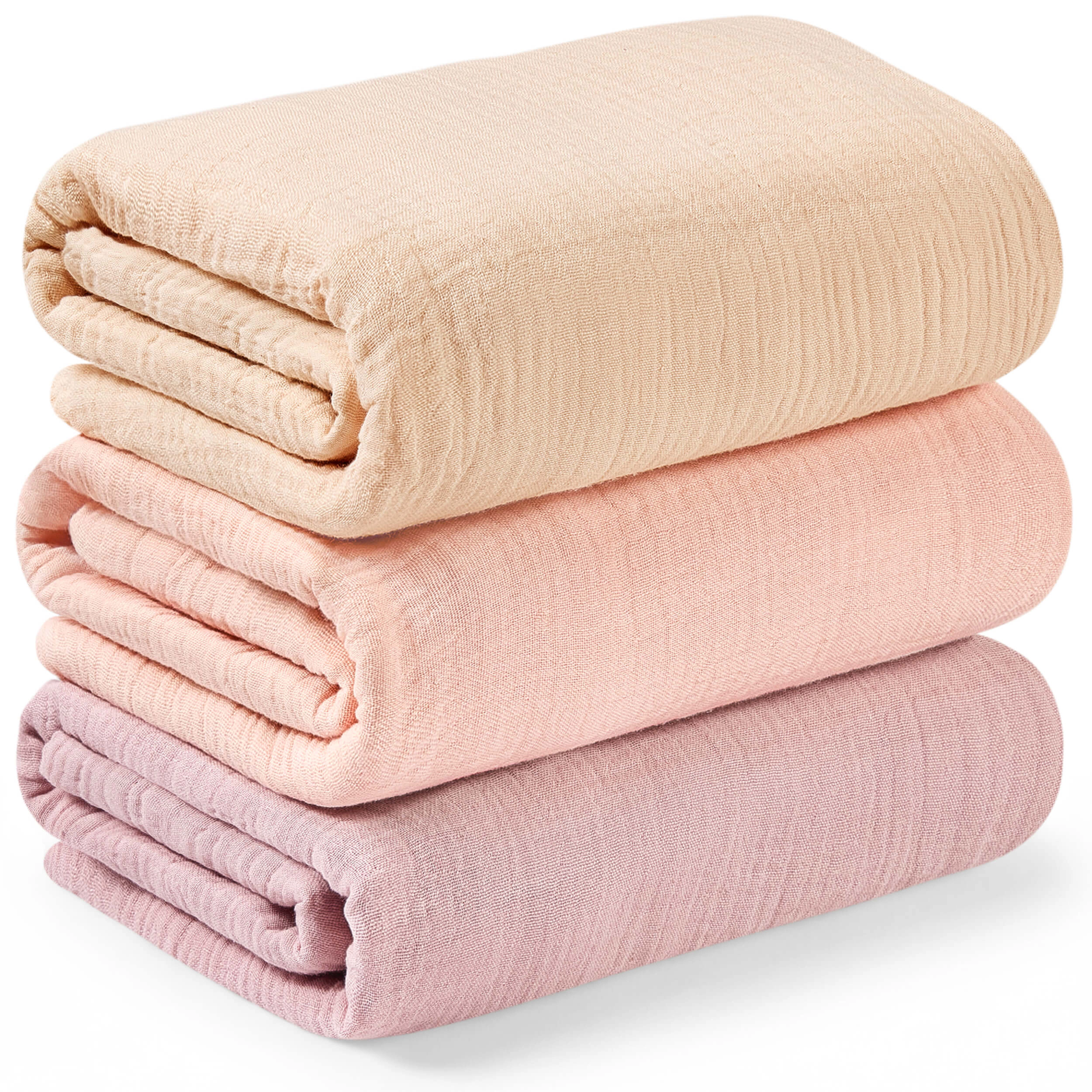 KeaBabies 3-Pack Lyra Muslin Swaddle Blankets