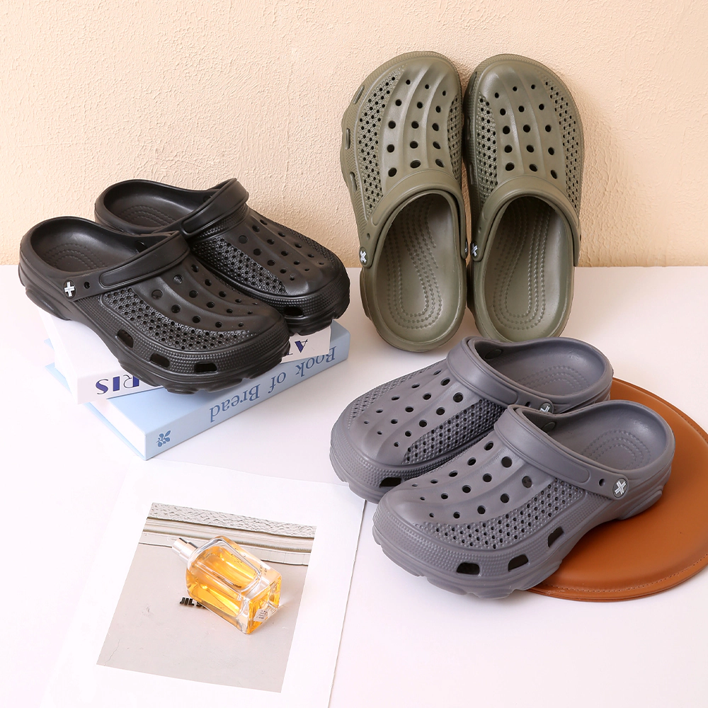 Roxoni Men’s Lightweight Slip-On Clog Slippers, Classic Sport Style Comfort Shoes