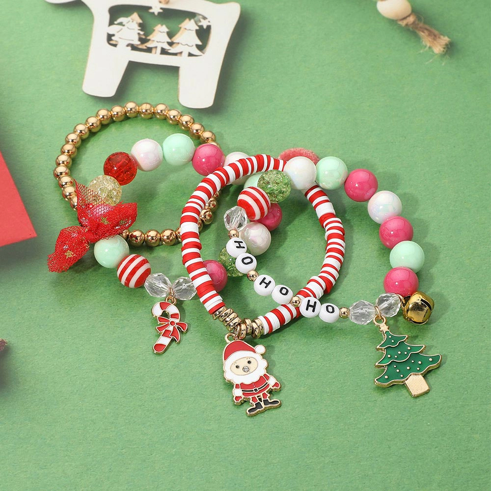 FASHNZFAB 4PCS - Message Beaded Stretch Multi Layered Bracelets