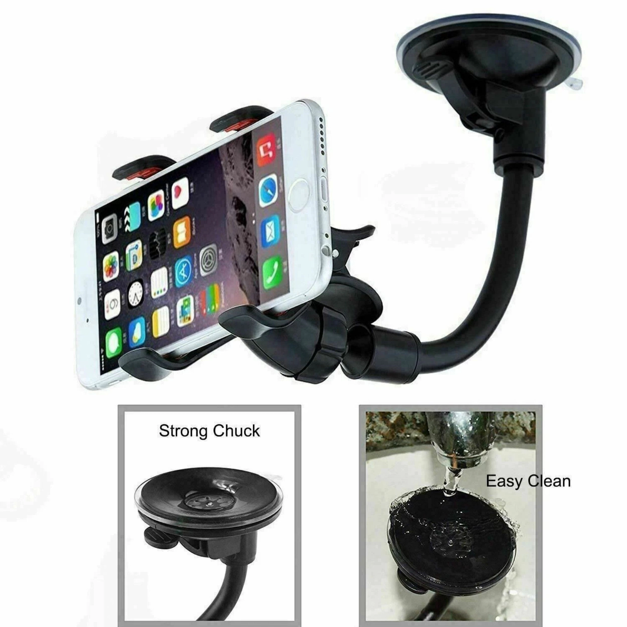 Home Collection 360 Degree Windshield Suction Cup Phone and GPS Mount
