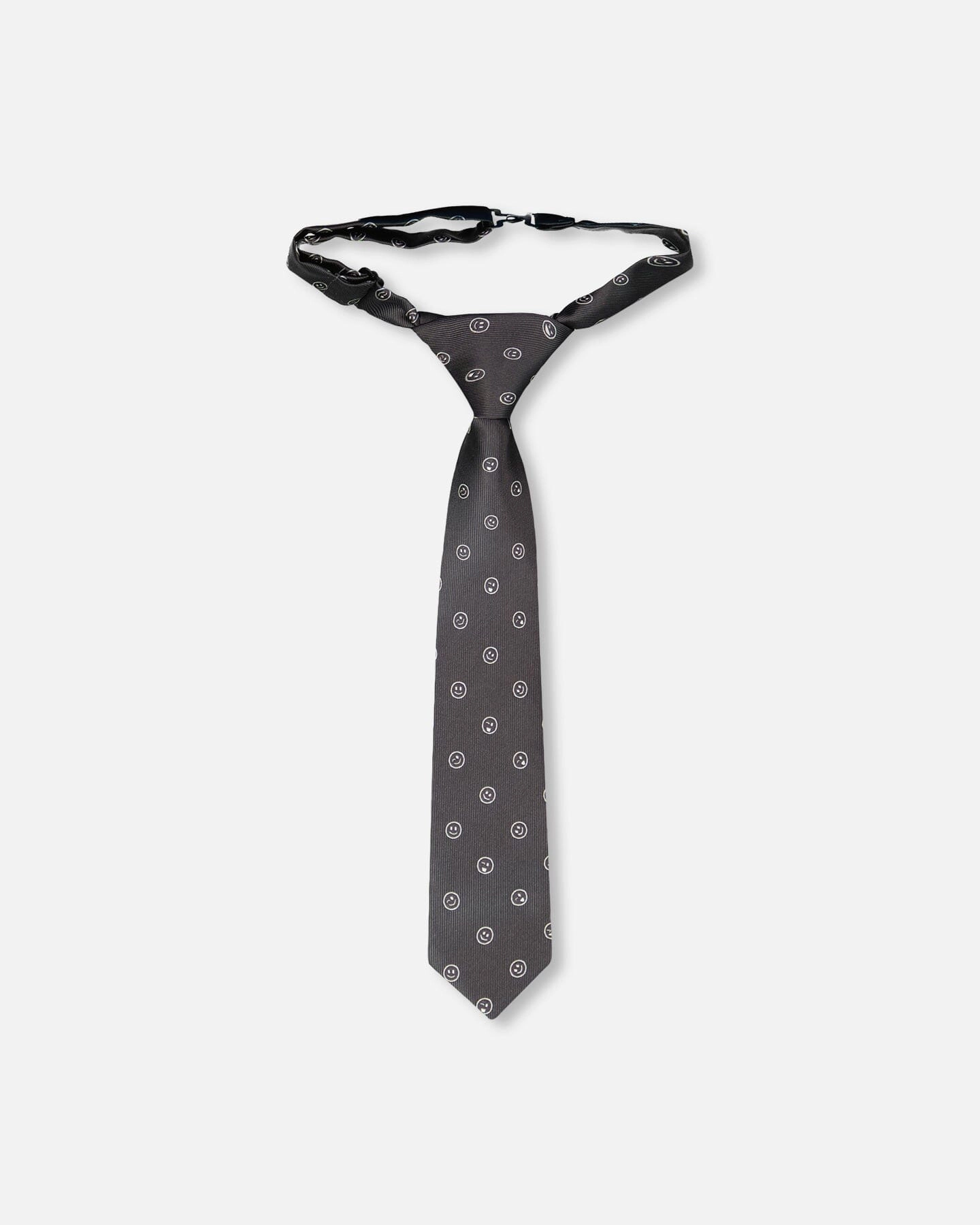 Deux par Deux Boys Neck Tie Printed Smiles - 7-12 Years