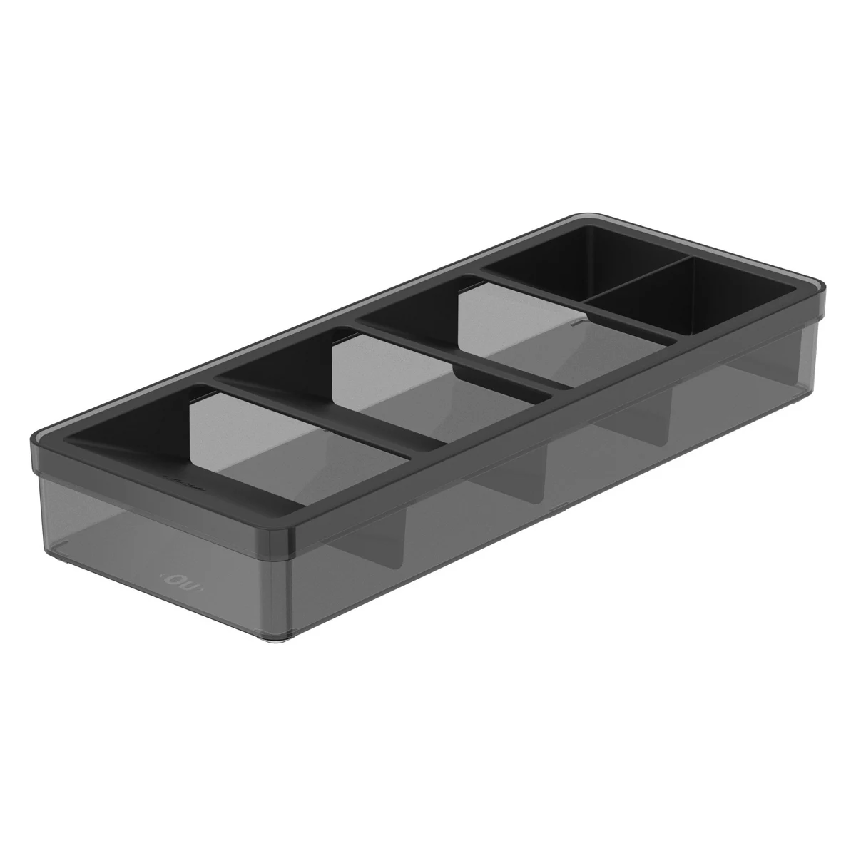 OU In-Drawer Silverware & Utensils Organizer, 5 Compartments Flatware Storage, 14.75" x 5.9" Compact Cutlery Tray