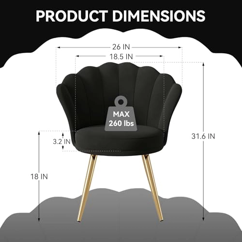 Envelor Velvet Swivel Chair with Gold Metal Legs