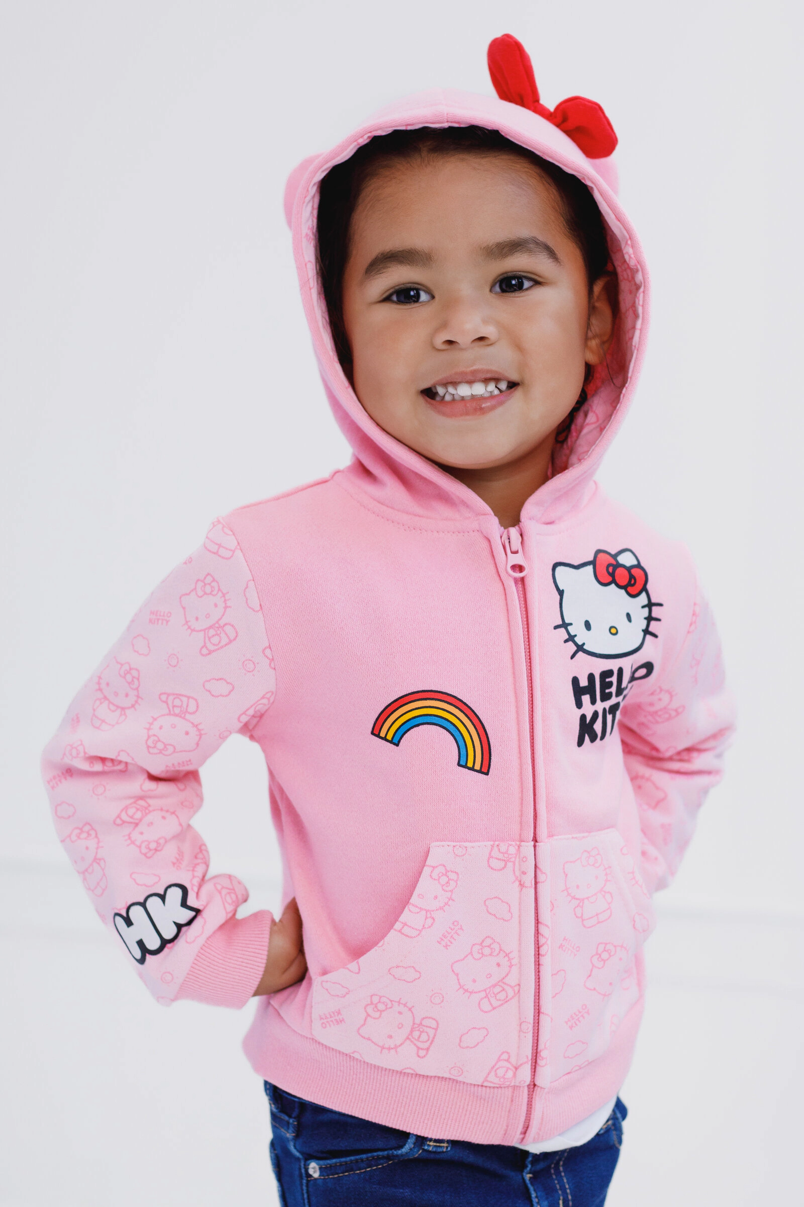 Hello Kitty Girls' Cosplay Fleece Zip-Up Hoodie