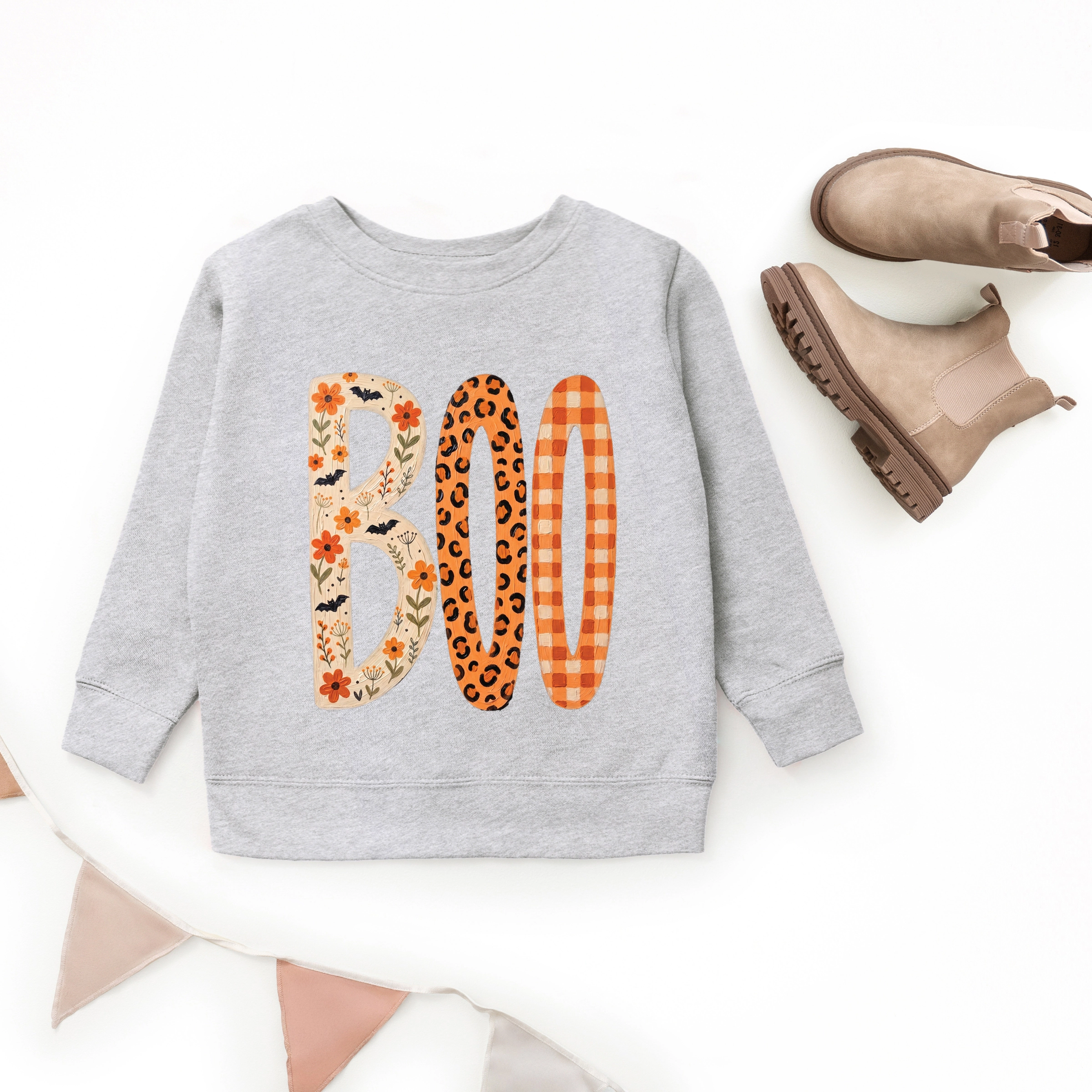 The Juniper Shop - Youth Graphic Sweatshirt Boo Tall Pattern