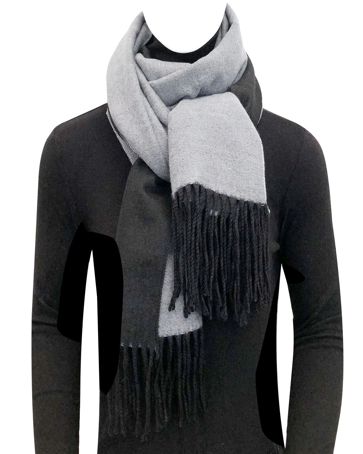 Wrapables Women's Large Two-Tone Winter Scarf Wrap Shawl