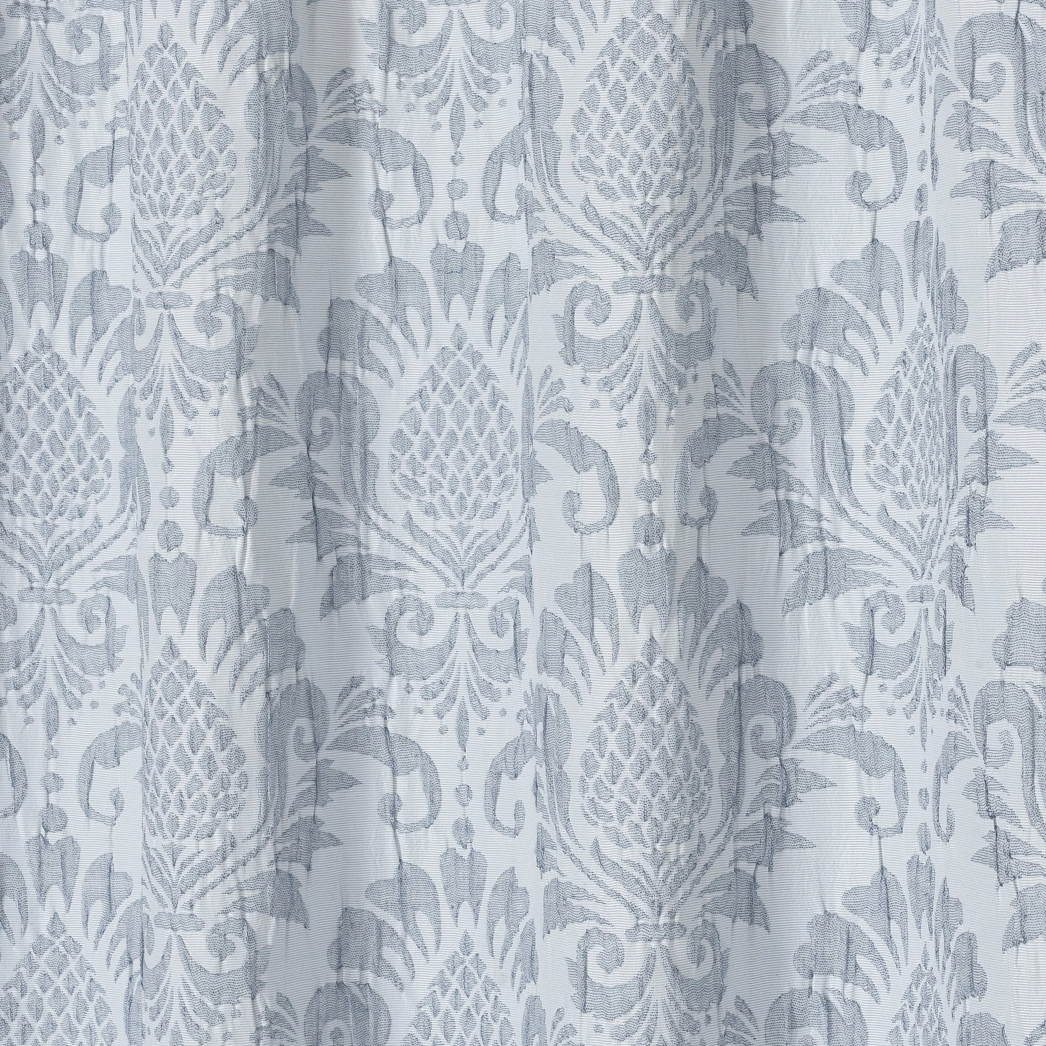 Dainty Home Vanessa Medallion Jacquard Textured Soft Polyester Fabric Shower Curtain, 72" x 72"