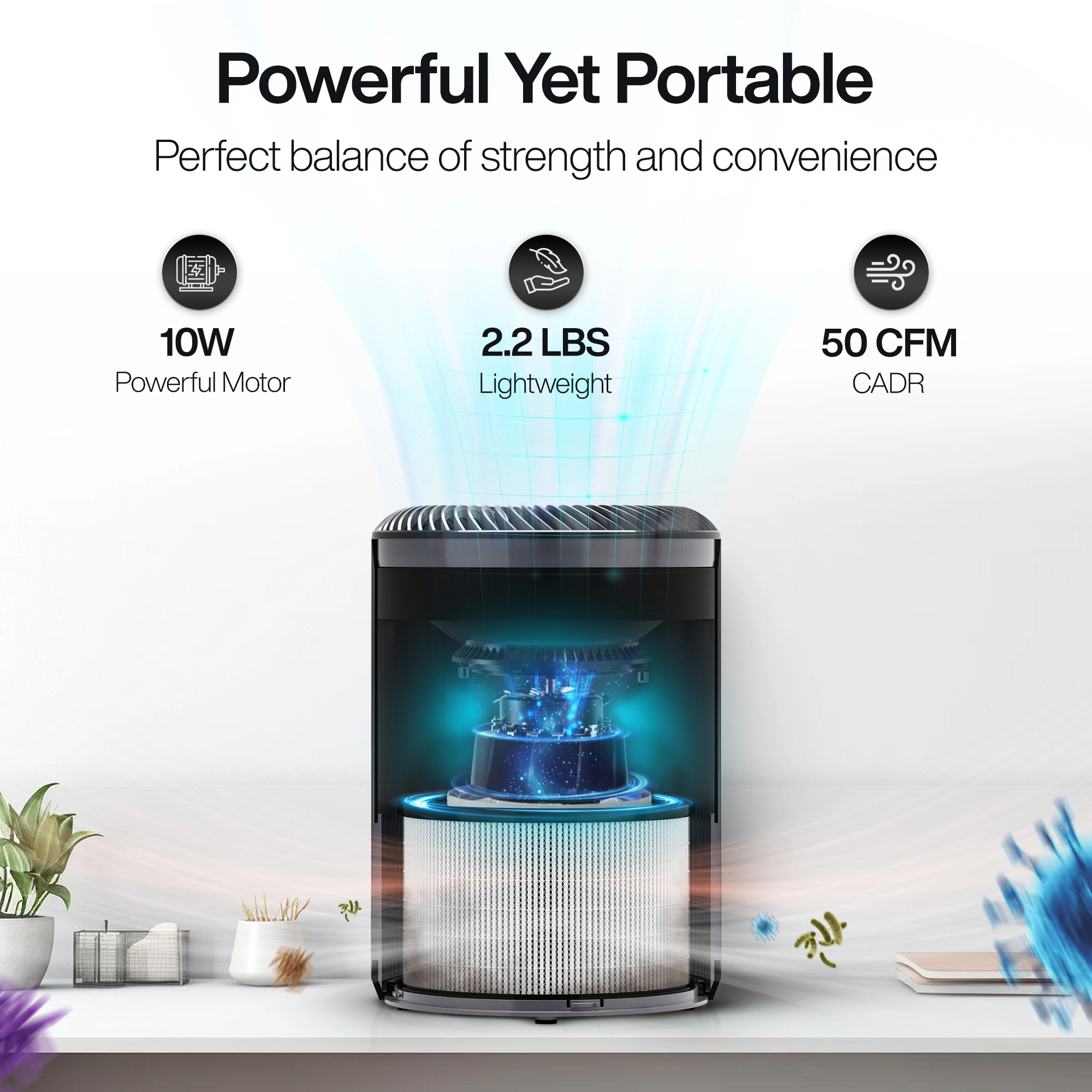 Miko Essence A-100 Air Purifier with True HEPA Filtration