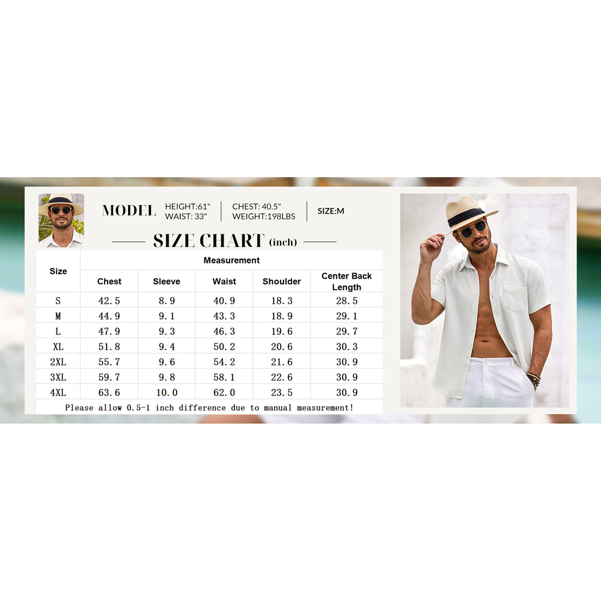 COOFANDY Men's Regular Fit Lightweight Linen Short Sleeve Camp Shirt