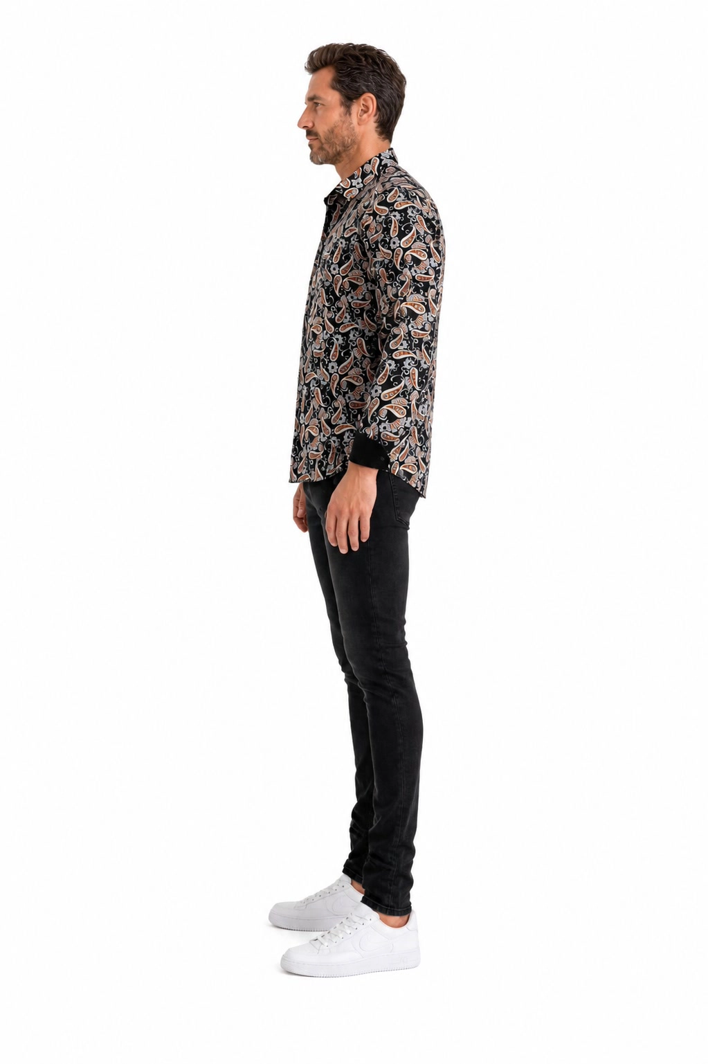 Elie Balleh Slim Fit Mens Paisley Sport Button-Down Shirt