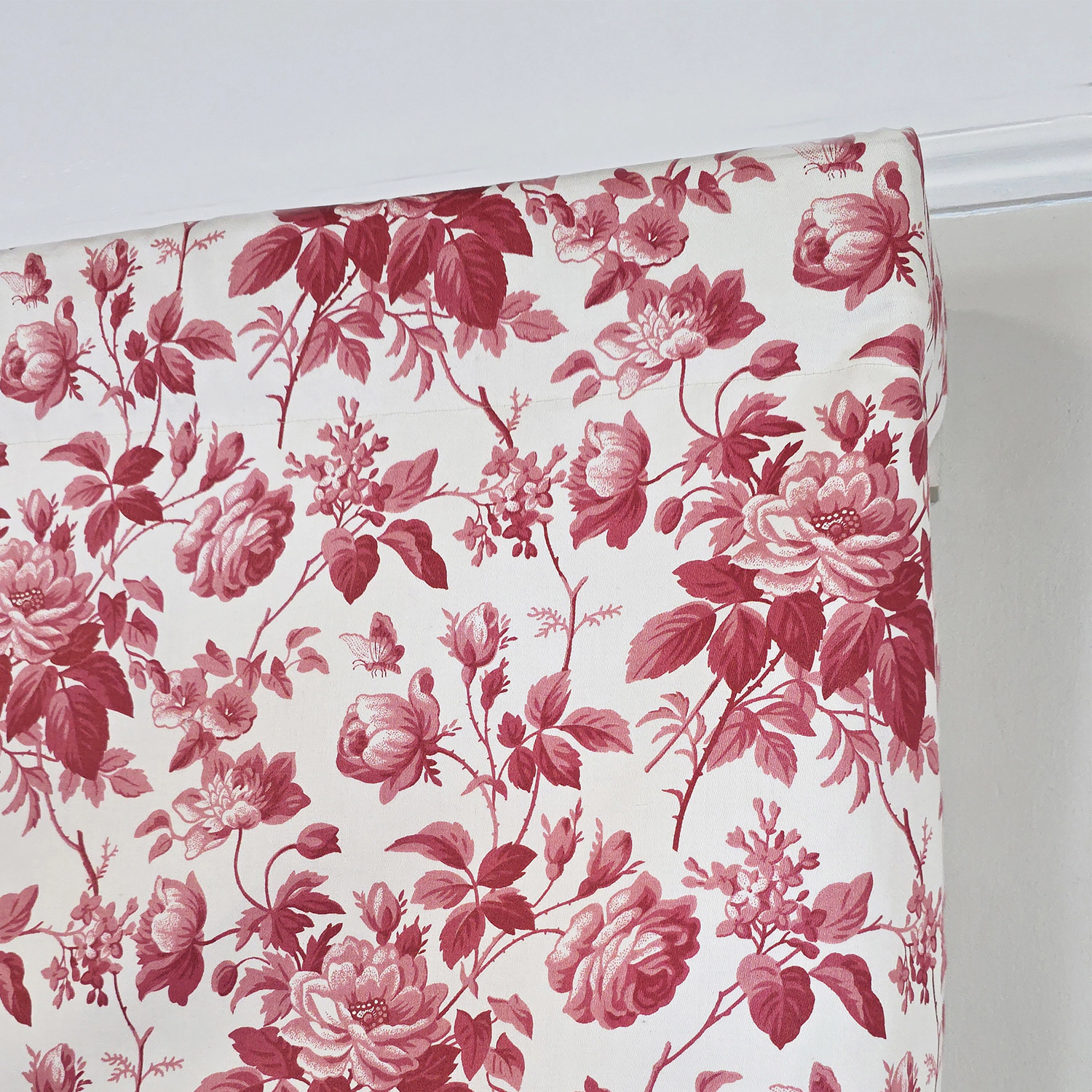 RLF Home 100% Cotton Catello Provance Lined Window Valance 50" x 17" Maroon