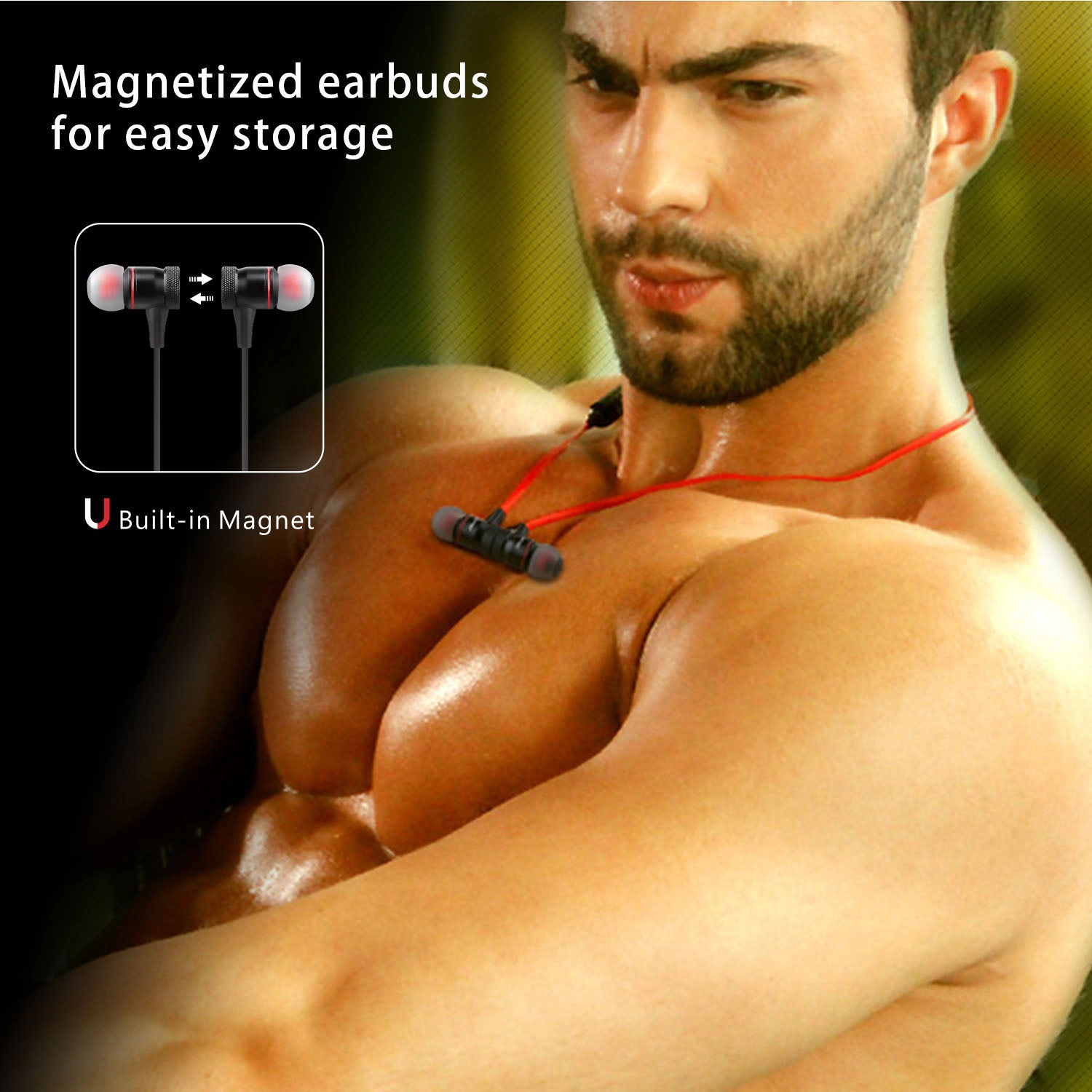 GBruno Magnetic Neckband Wireless Headphones