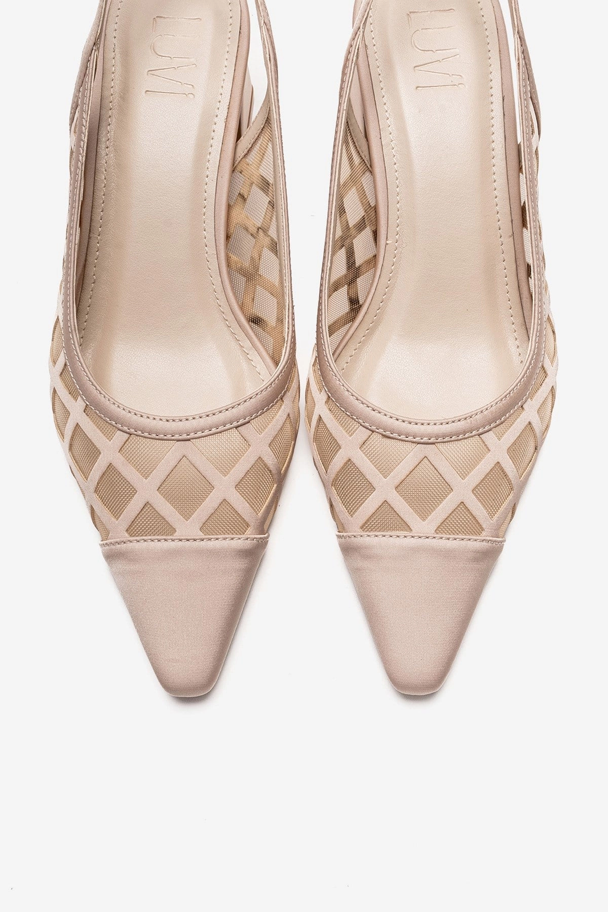 Prologue Shoes Womens Alveron Block Heel Mesh Pump