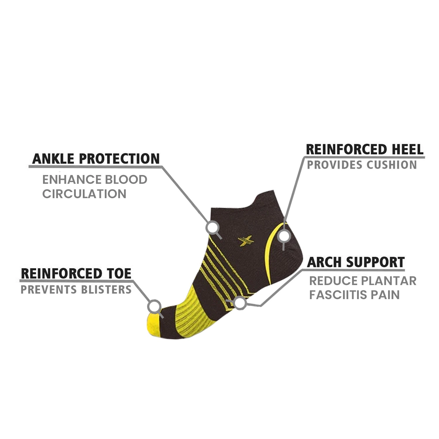 Extreme Fit Compression Socks - Ankle High For Running