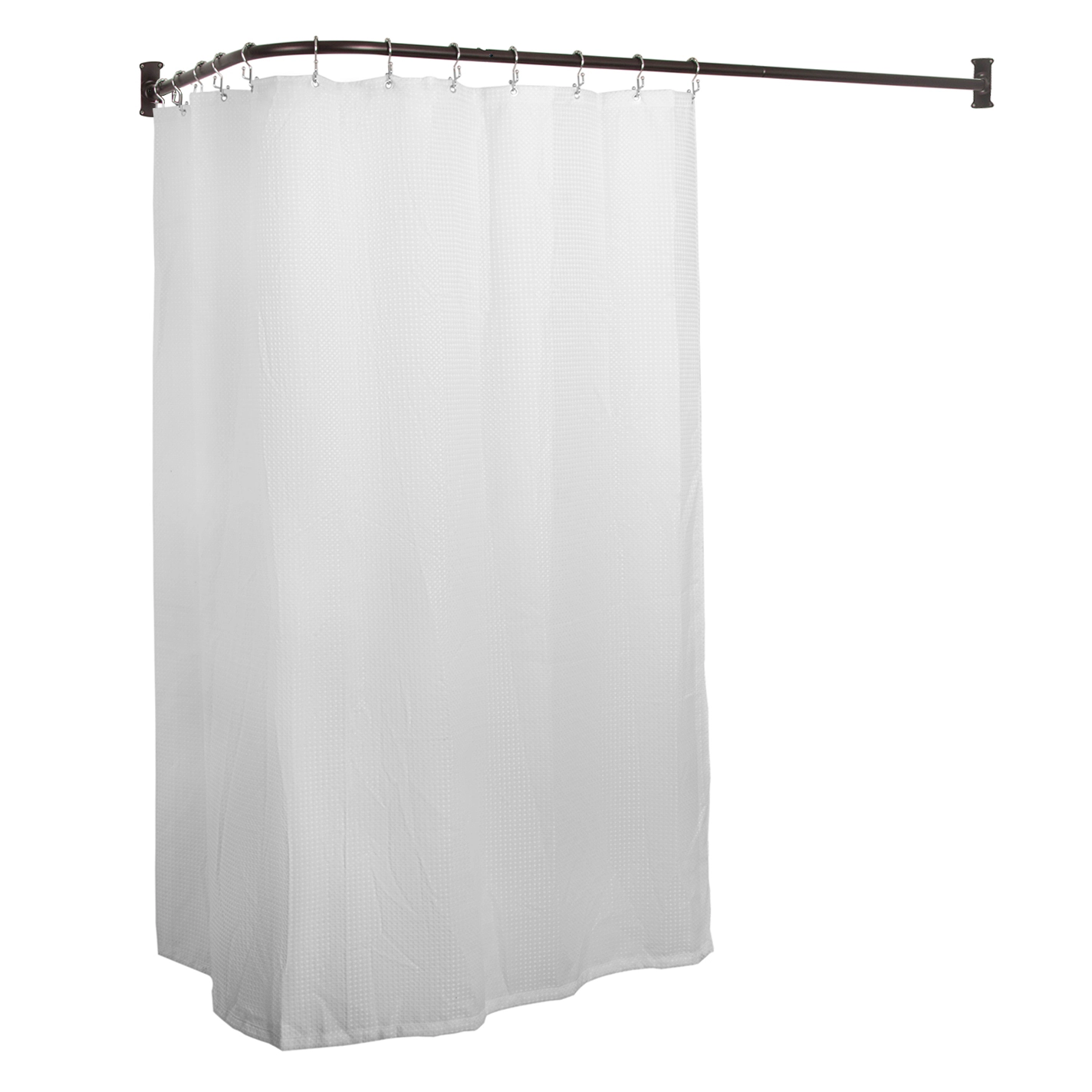 Utopia Alley 28-68" L-Shaped Corner Shower Rod, Non-Adjustable Rust-Proof Large Space Shower Rod, Need Drilling