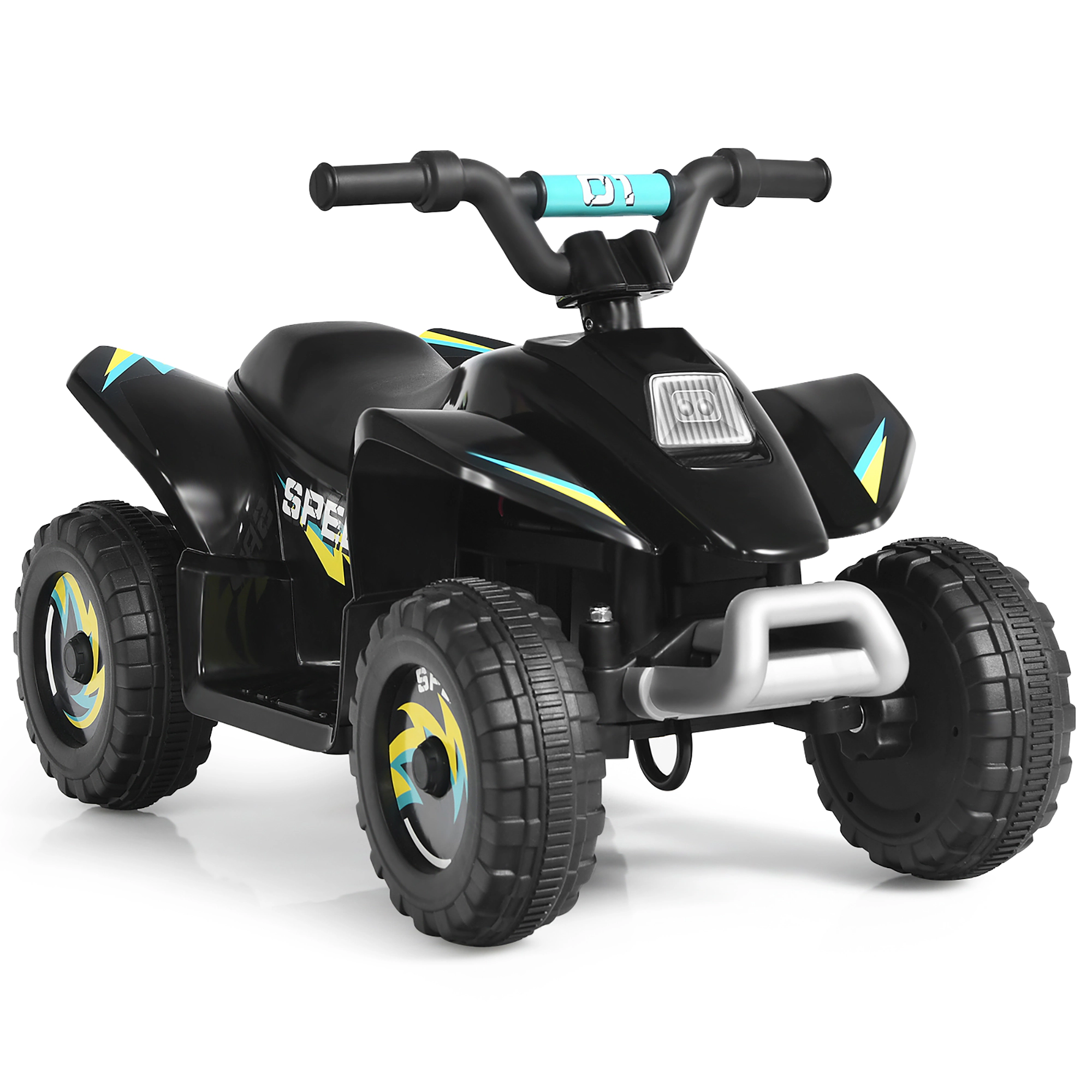 Costway 6V Kids Electric Quad ATV 4 Wheels Ride on Toy Toddlers Forward & Reverse Blue